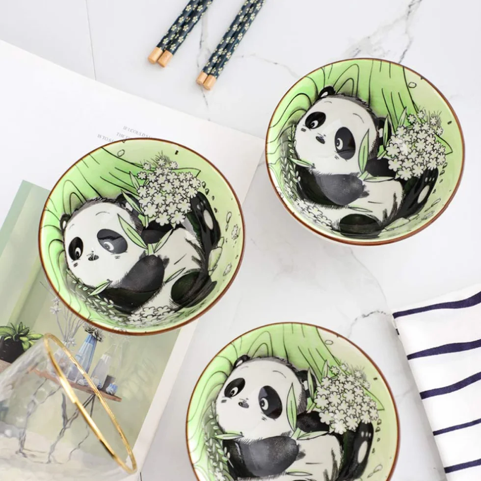 Ceramiczne Miski do Zupy, Śniadań i Deserów - Porcelanowy Zestaw 4 szt na Musli, Sałatki, Lody, Makaron, Ryż i Zupy