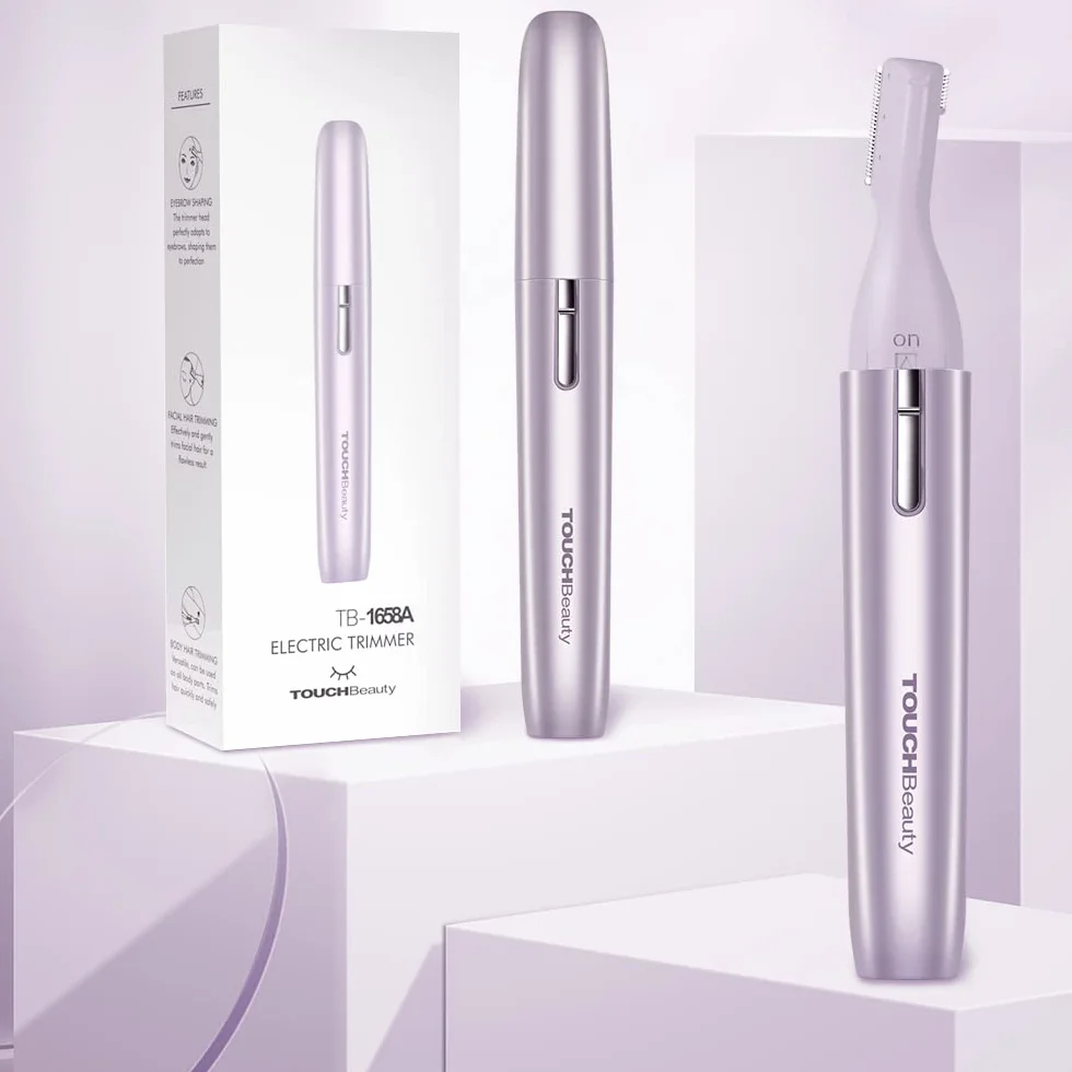 TOUCHBeauty AG-1658Z trymer korekcyjny do ciała i twarzy, wodoodporny, precyzyjny trymer do usuwania włosów z brwi, nosa, uszu, owłosienia twarzy AG-1658Z (fioletowy)