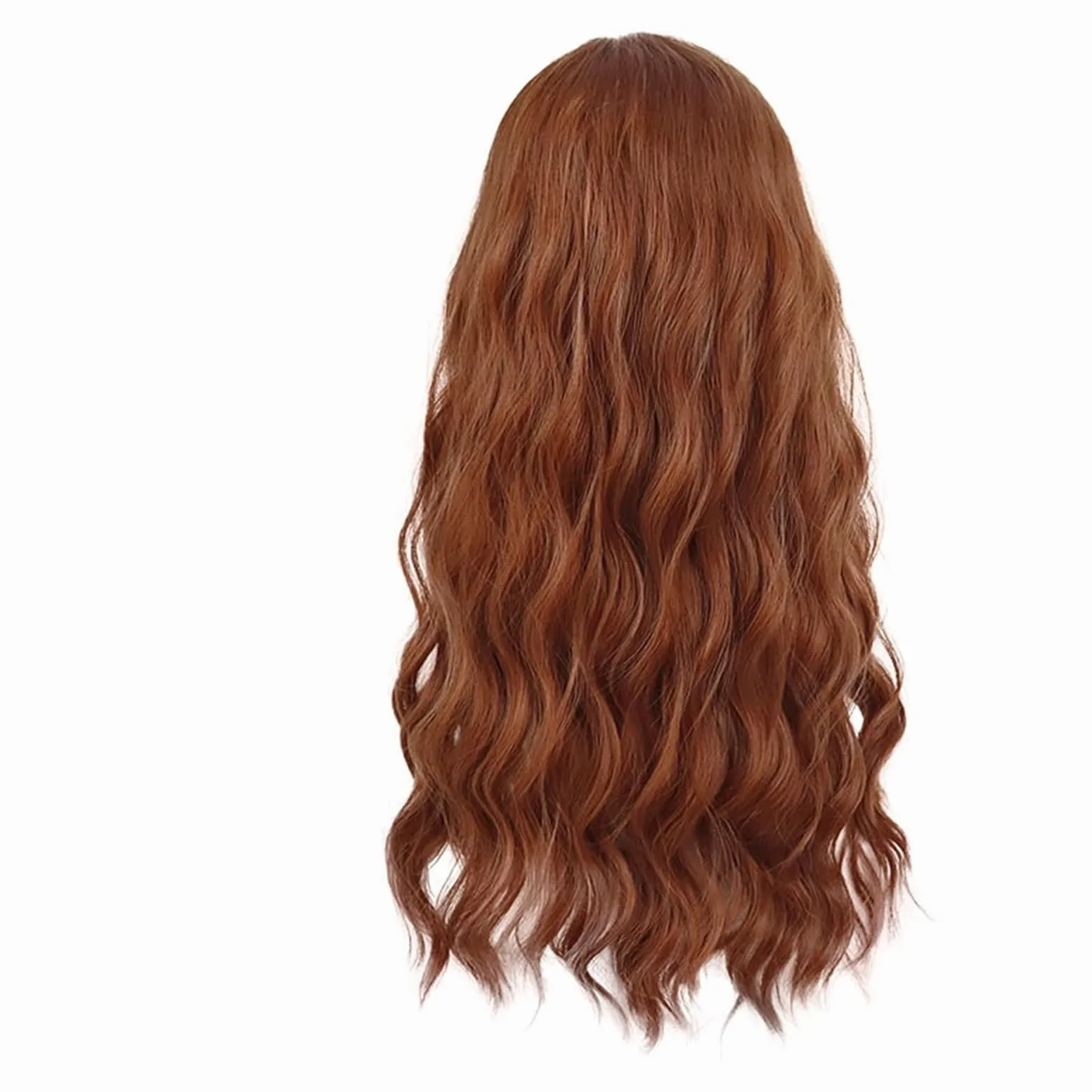1pc pomarańczowe peruki do cosplay dla kobiet 26 cali długie kręcone peruka syntetyczna część środkowa imbir Drag Queen doczepy włosów(Auburn)
