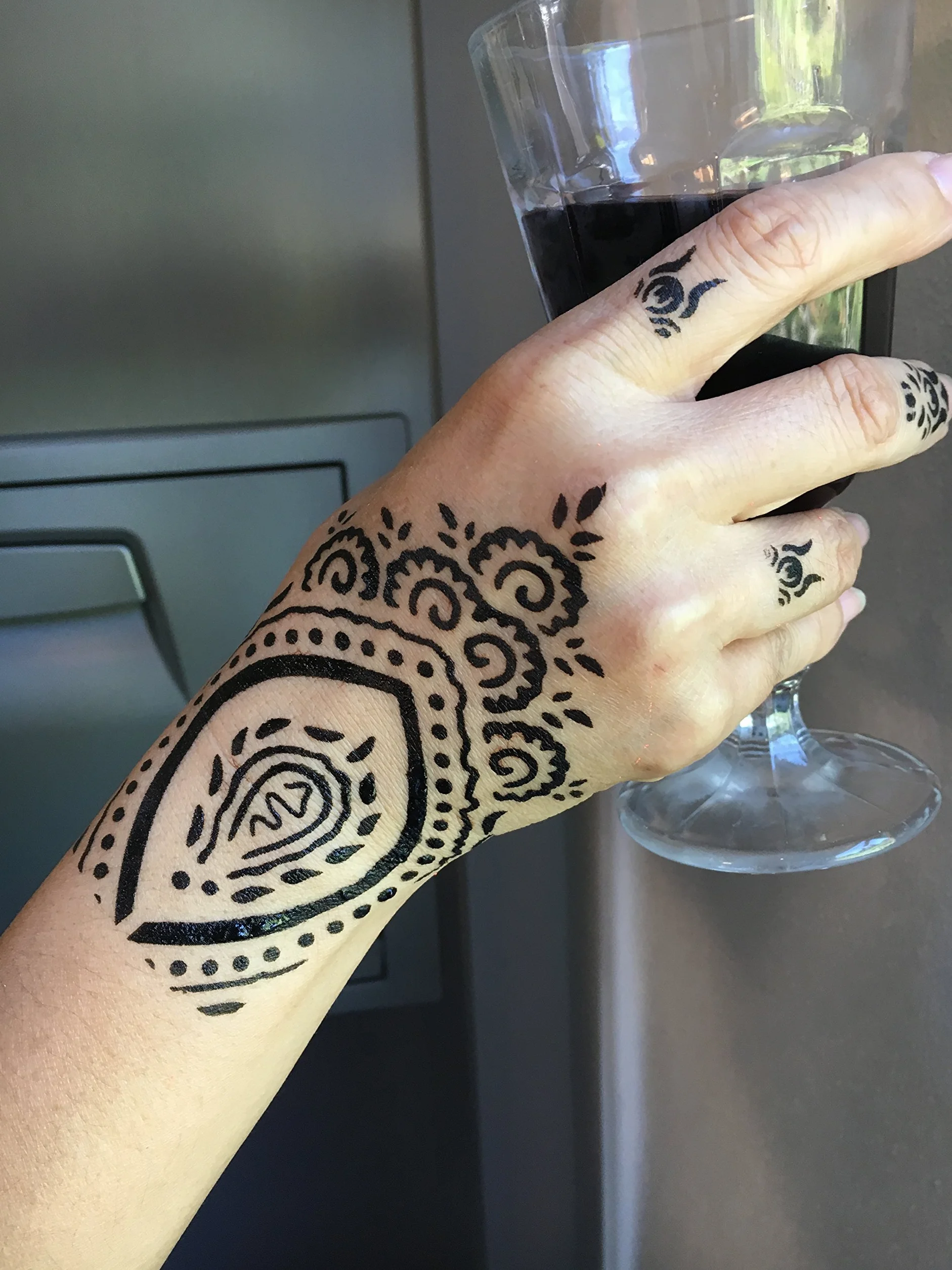 Szablony do tatuażu Henna 10 arkuszy zestaw