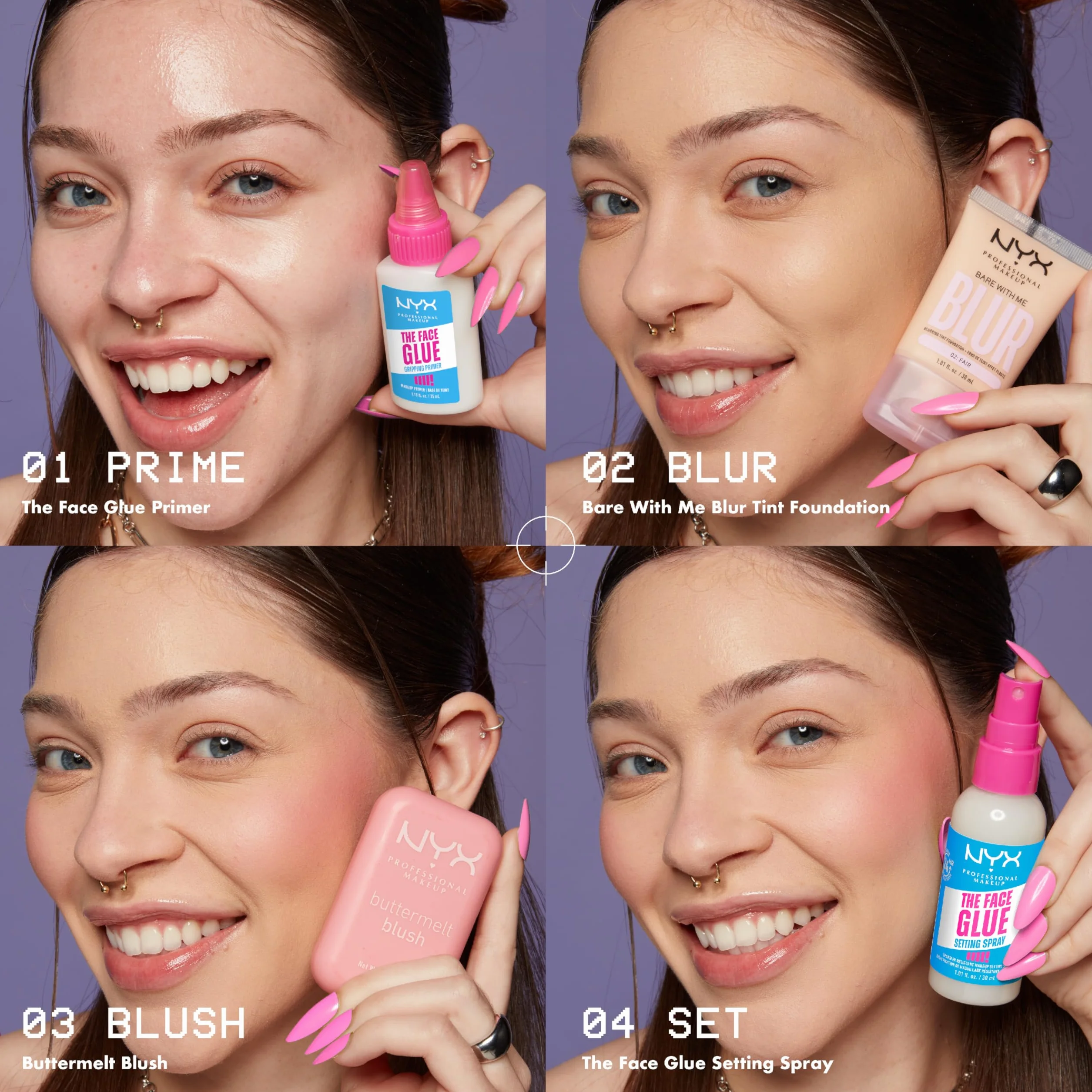 NYX Professional Makeup Spray do ustawiania, spray do makijażu, długotrwałe zużycie, odporny na transfer i wodoodporny, klej do twarzy, 60 ml
