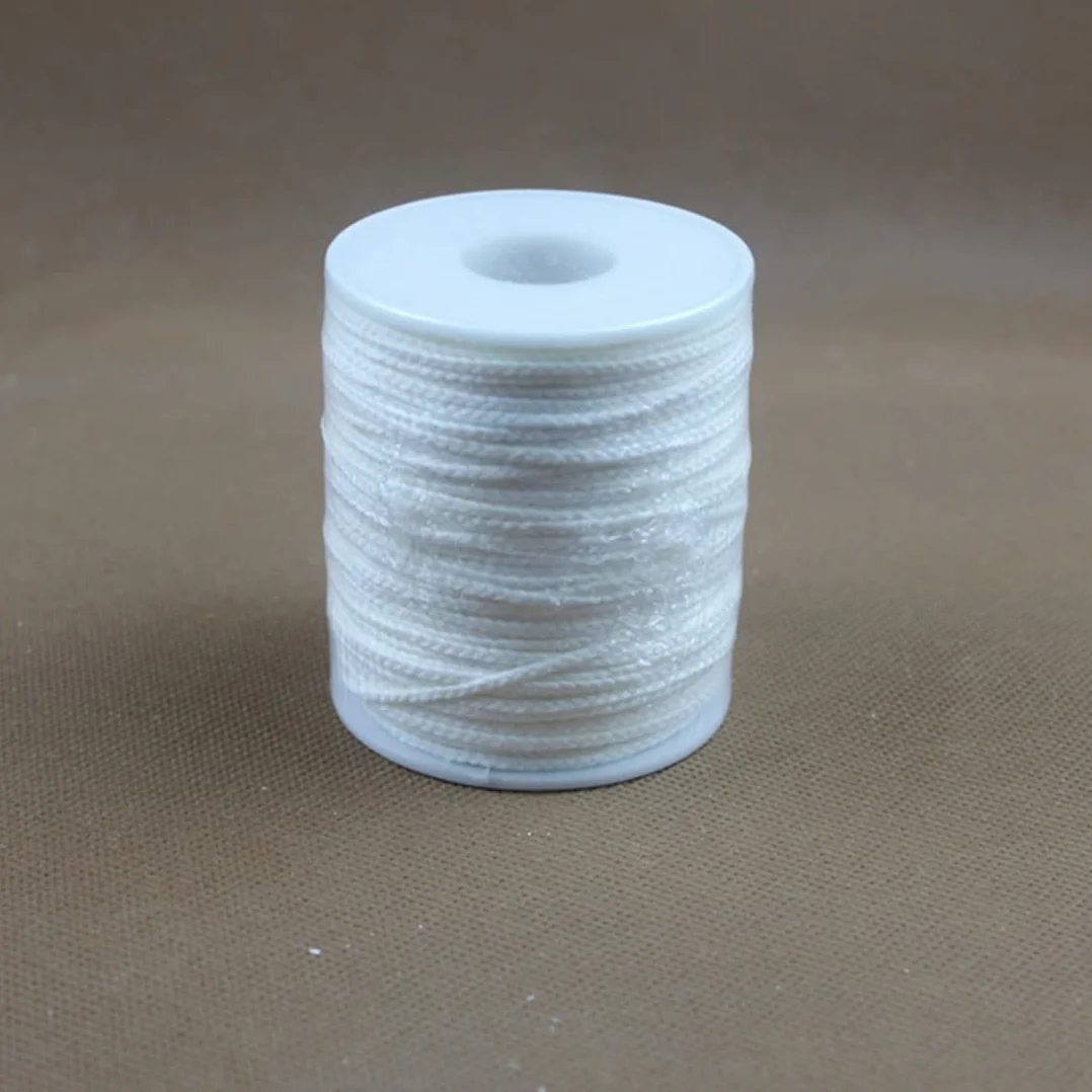 1 200Feet/61Meter White Candle Wick Cotton Candle Woven Wick for DIY Candle Making Material Smokeless Core