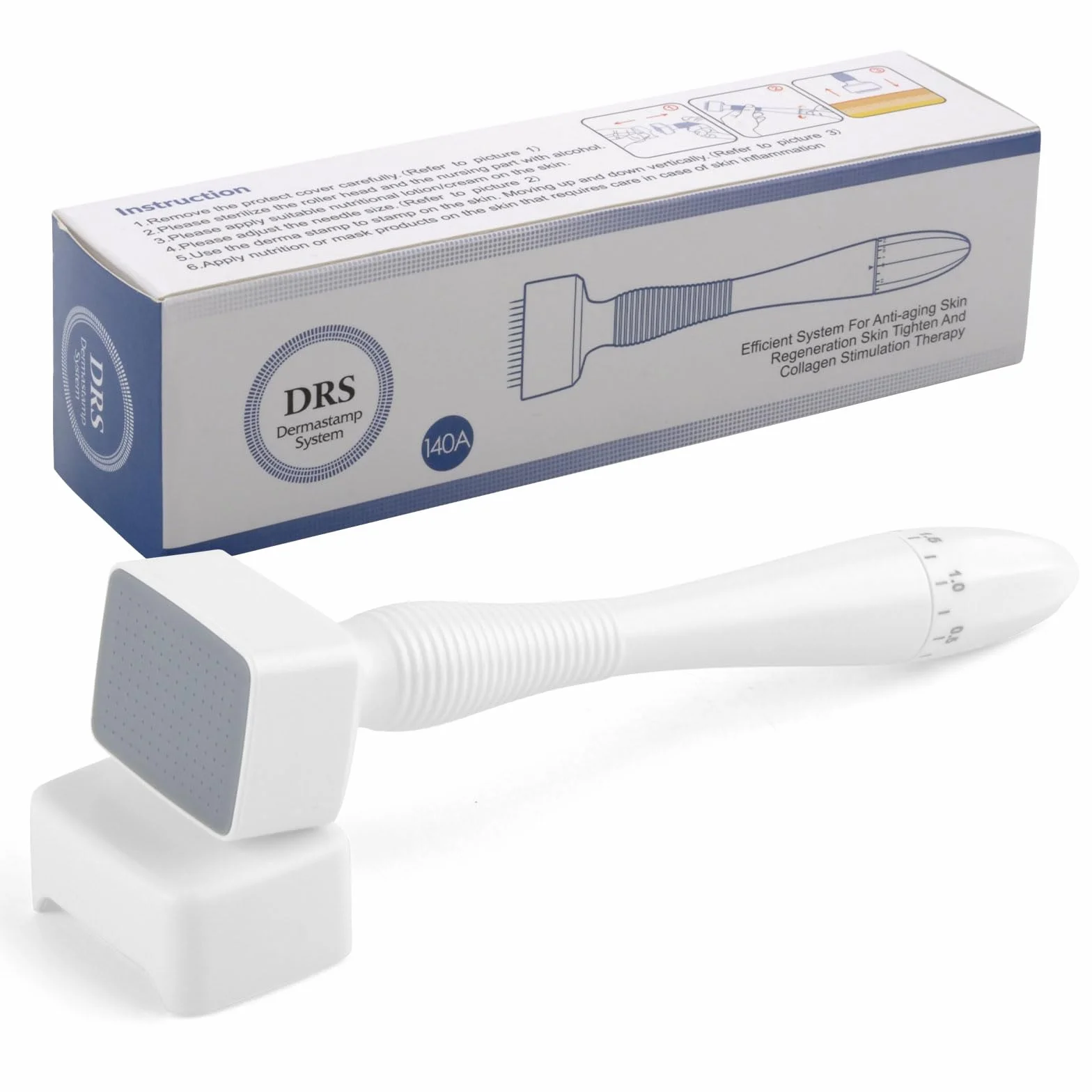 HENGBIRD Derma Stamp, derma Pen regulowany mikroigłowy, mikroigły, wałek do brody, wałek do włosów, skóry głowy