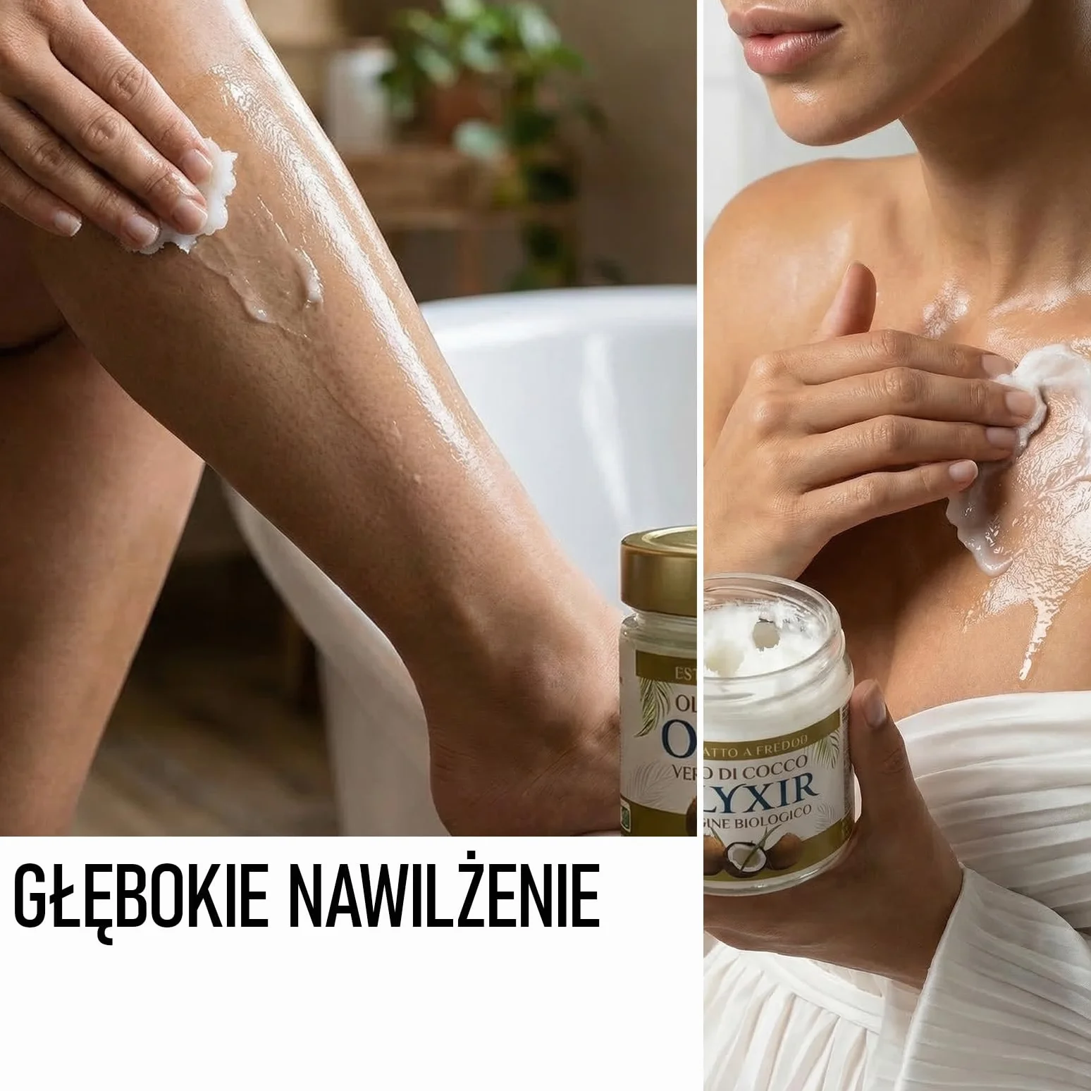 OLYXIR - Ekologiczny olej kokosowy do kosmetyków, tłoczony na zimno, 200 ml, naturalny środek do usuwania makijażu, nawilżający naturalny kosmetyk, olej kokosowy, do skóry, ciała i włosów, organiczny