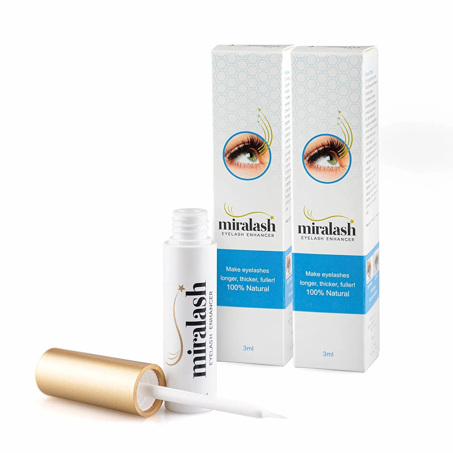 Odżywka do rzęs 3ml, Serum do rzęs wydłuża rzęsy i wspomaga porost, serum dla ciemny długich i gęstych rzęs | 2pak