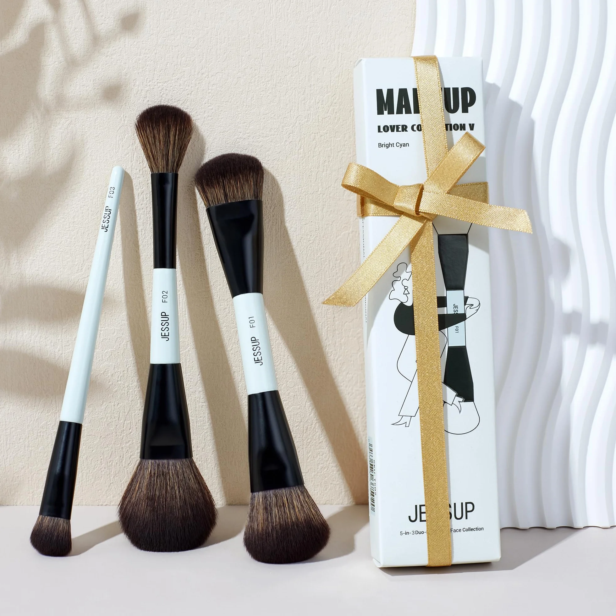 Jessup Pędzle do makijażu 5-w-3 Duo-End Kolekcja T503