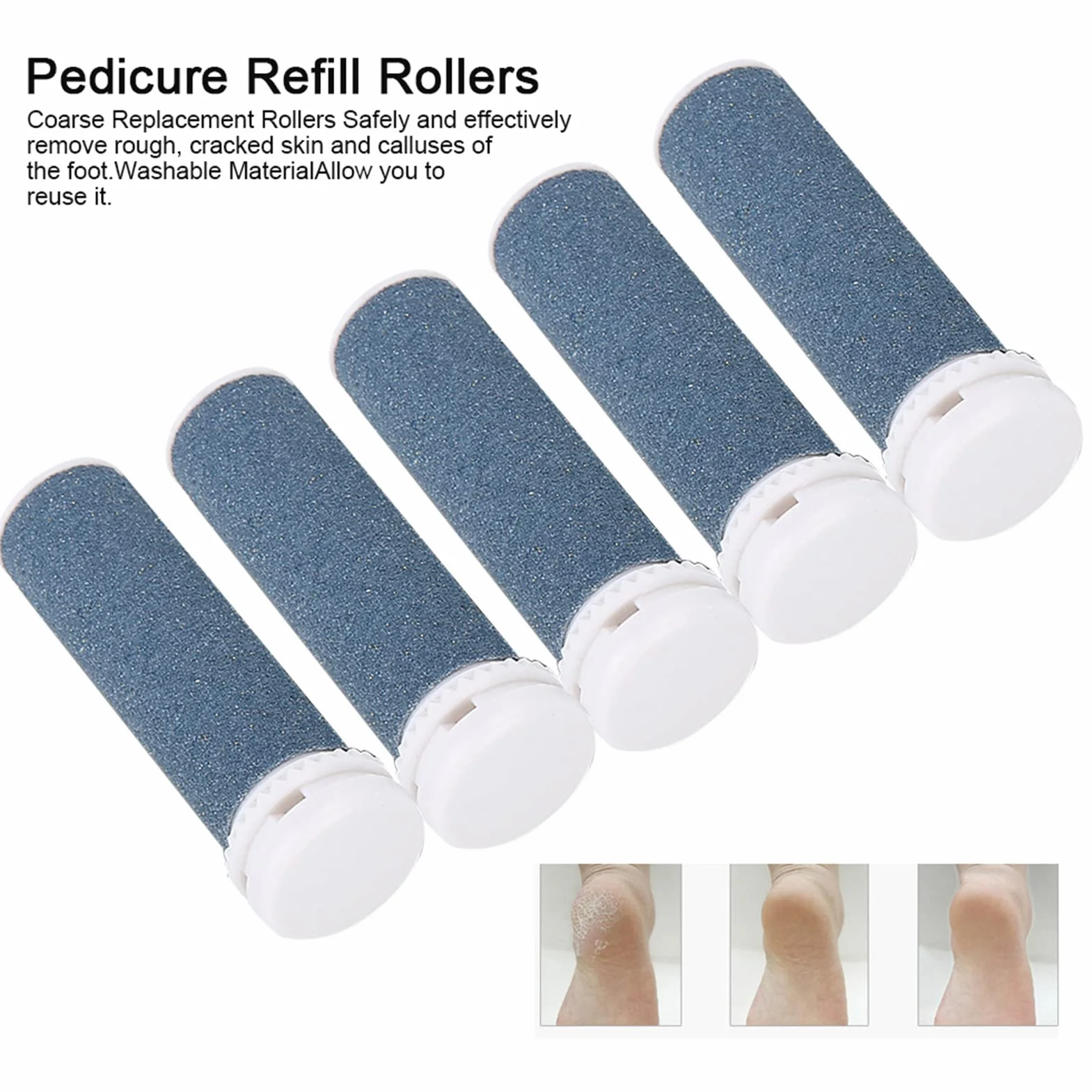 Micropedi Refill Rol 5 szt. E tra Grube Rolki Wymienne środek do Usuwania Twardych Skórek Wkłady do Pielęgnacji Stóp