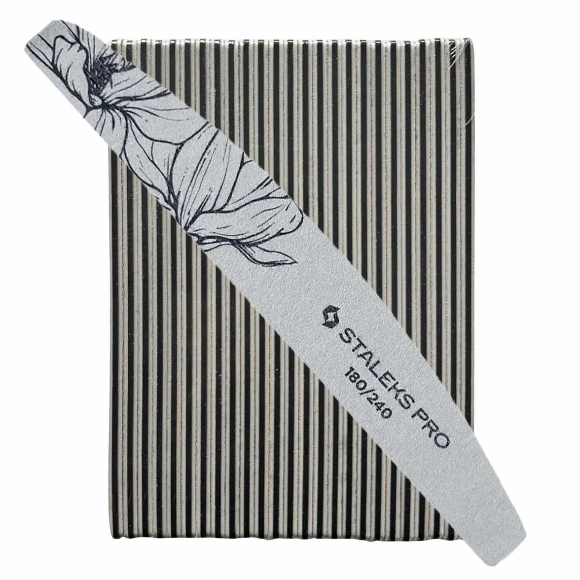 Pilnik do paznokci STALEKS EXPERT NFE-40-180/240-25 półksiężyc, dwustronny, ziarnistość 180/240 gr, cienka warstwa pianki, 25 szt