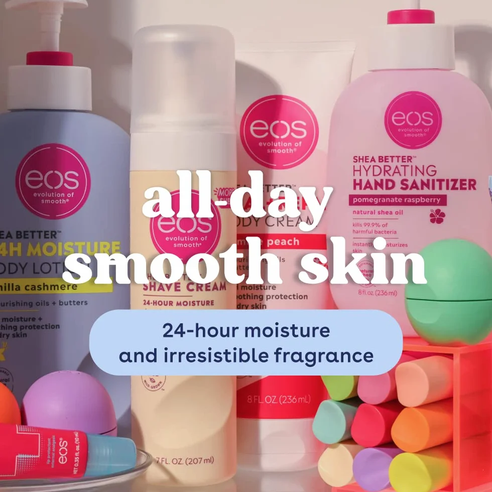 eos Shea Better krem do rąk, waniliowy kaszmir, naturalne masło shea, 24HR nawilżenie, 74 ml