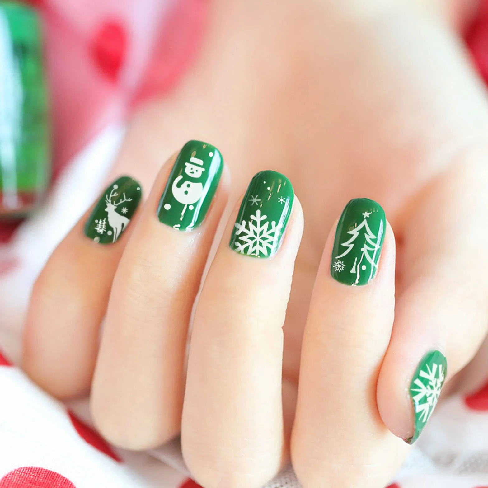 HOWAF 6 świątecznych talerzy do stemplowania paznokci zestaw do zdobienia paznokci DIY manicure + skrobak
