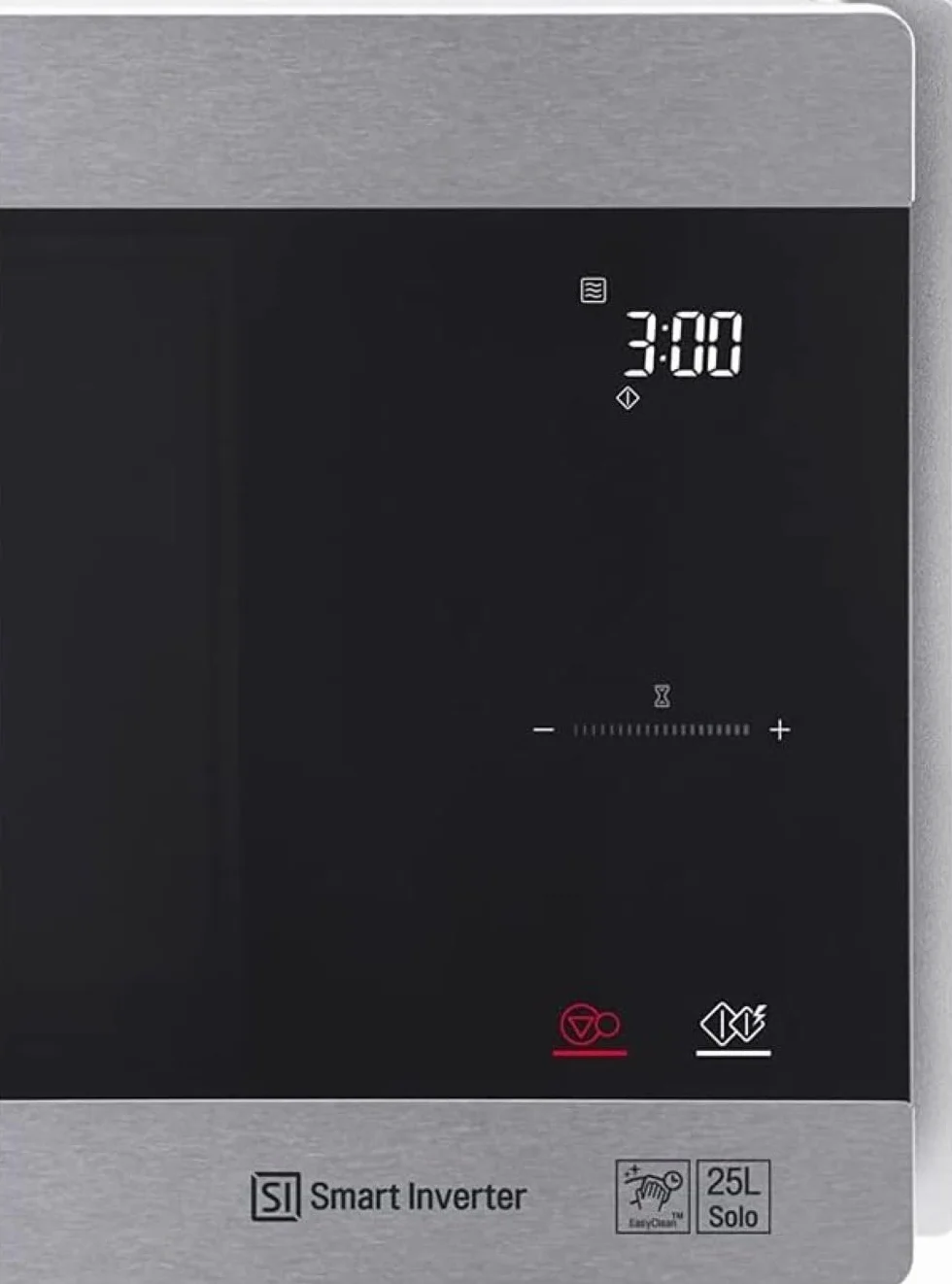 LG MS2595CIS kuchenka mikrofalowa z technologią Smart Inverter, pojemność 25 l, 1000 W, automatyczne programy, regulowane poziomy mocy i funkcja EasyClean, srebrna