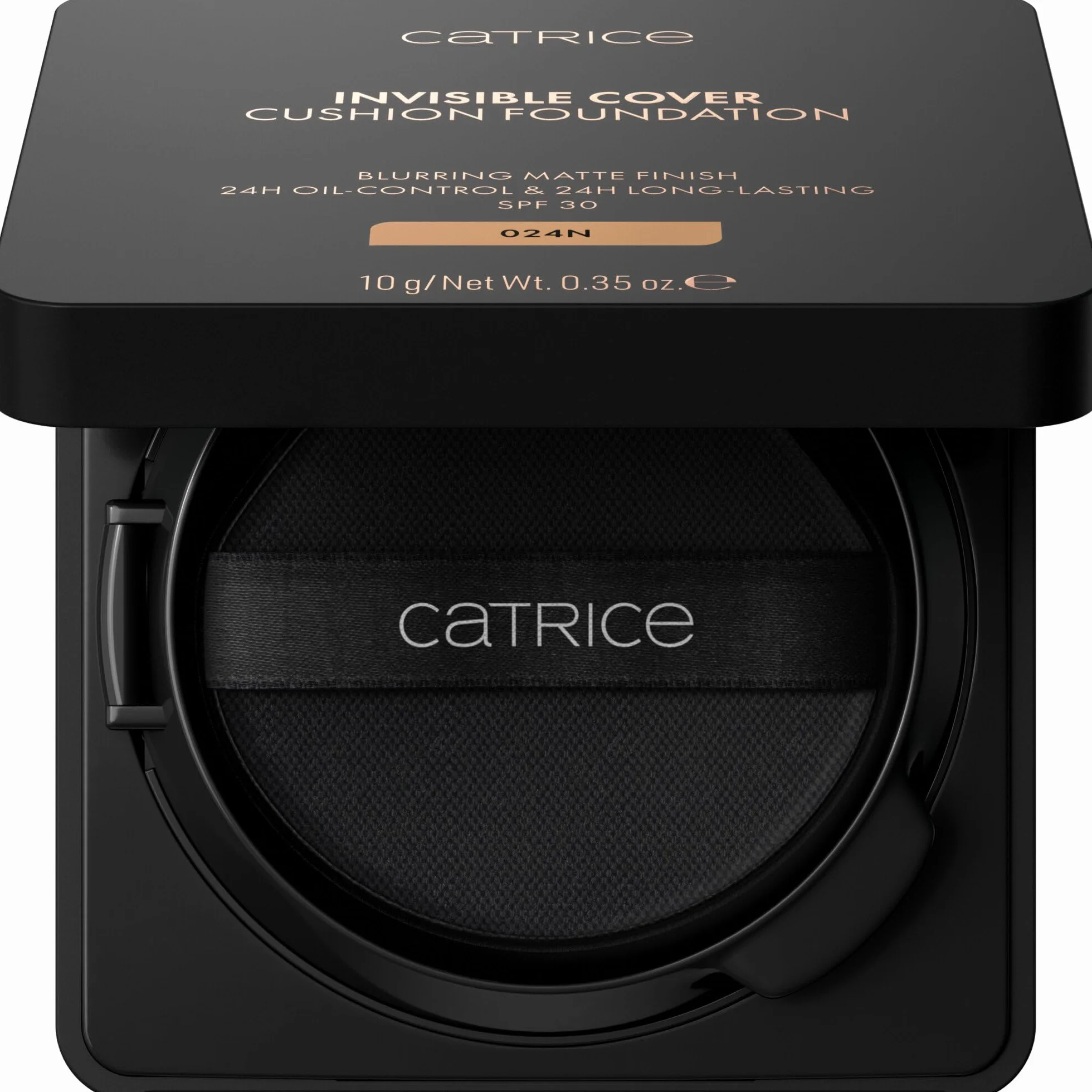 Catrice Podkład w poduszeczce Invisible Cover, długotrwały, matujący, wygładzanie, naturalny, matowy (10g)