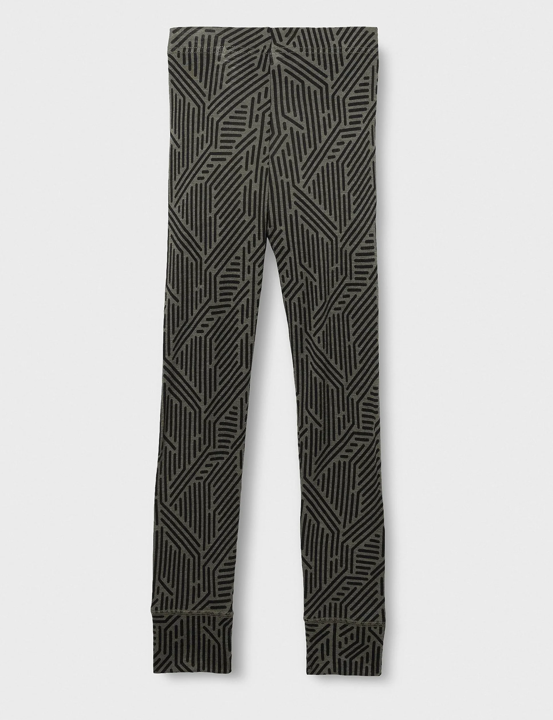 Bestseller A/S Chłopięce NKMWANG Wool Rib LONGJOHN AOP XXIII legginsy, Beetle, 146/152, Beetle, 146-152