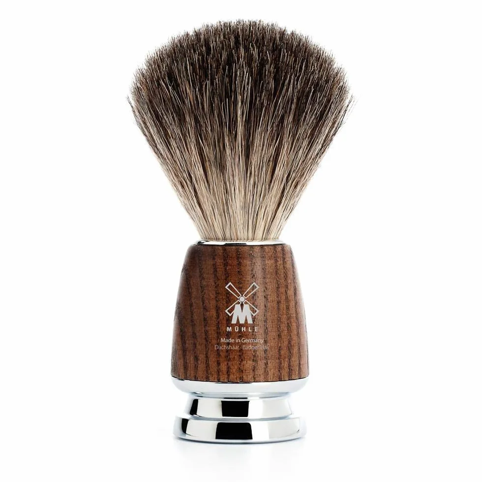 Mühle Rytmo Steamed Ash 3-piece Pure Badger / Safety Razor Shaving Set