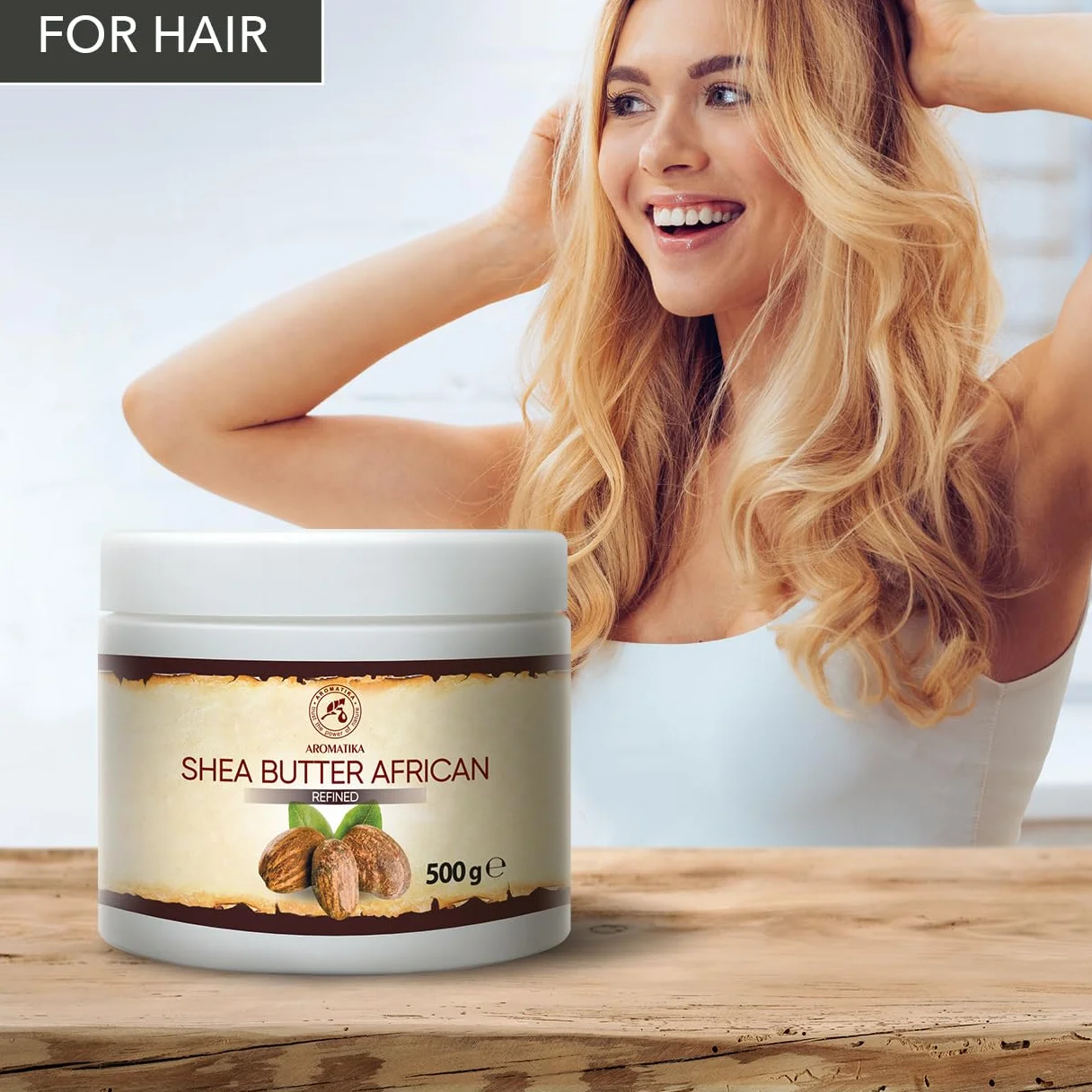 AROMATIKA Shea Butter 500g Refined 100% Pure Natural African Ghana
