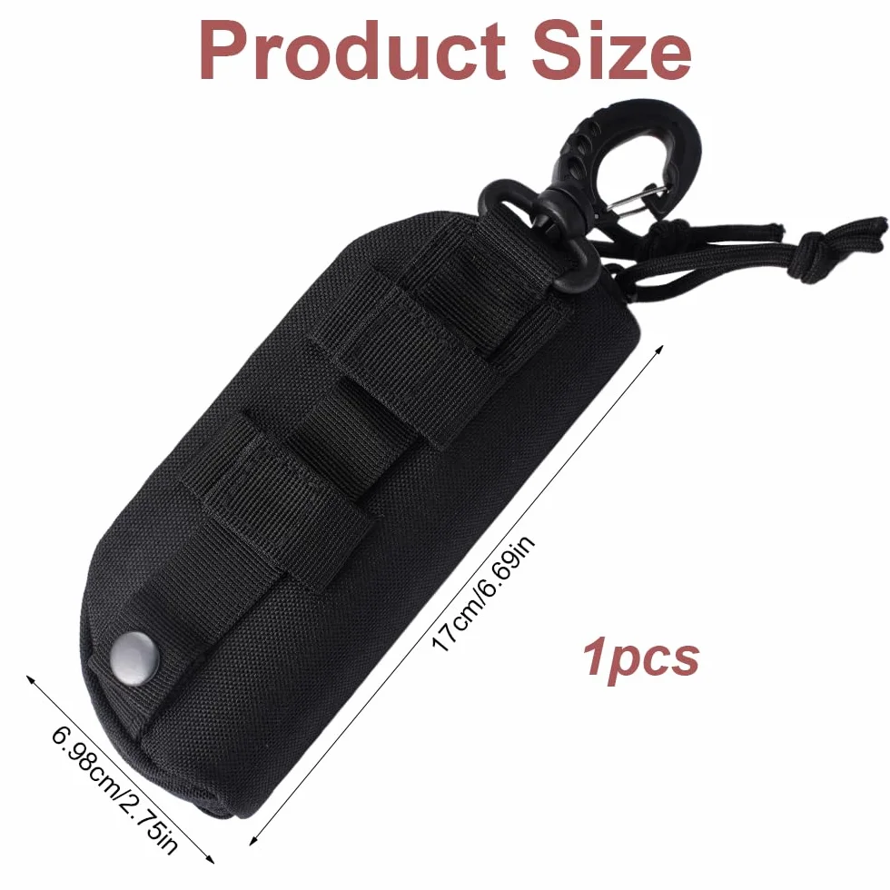 Taktyczne etui na okulary MOLLE, 17 X 6,98 X 6 cm, outdoorowe, twarde, przenośne etui na okulary przeciwsłoneczne, outdoorowe, trwałe, taktyczne etui na okulary przeciwsłoneczne, wodoodporne etui na