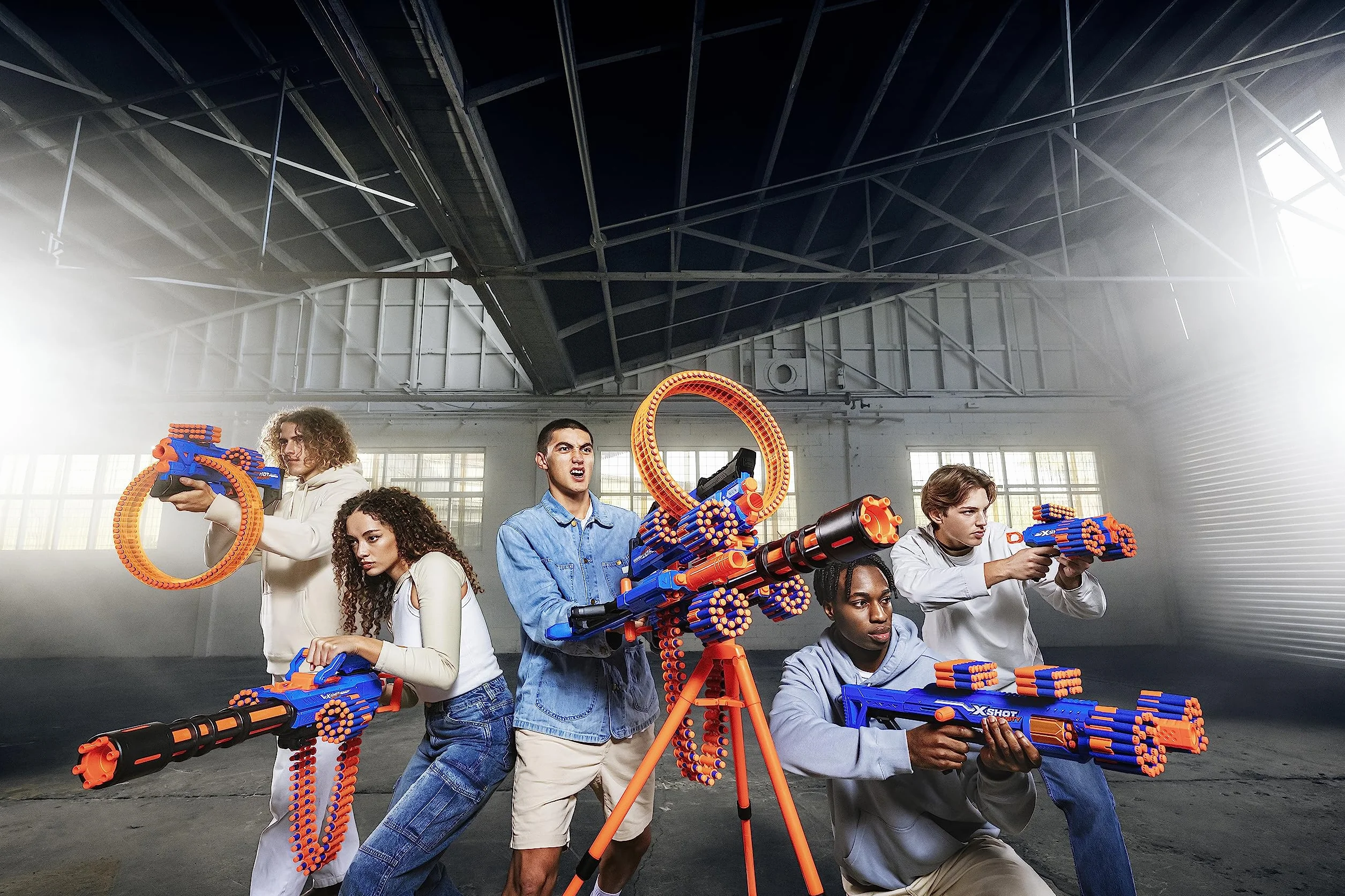 XSHOT Insanity Manic Blaster Dual Pack by ZURU with 48 Darts, Air Pocket Technology Darts and Dart Storage, Outdoor Toy for Boys and Girls, Teens and Adults