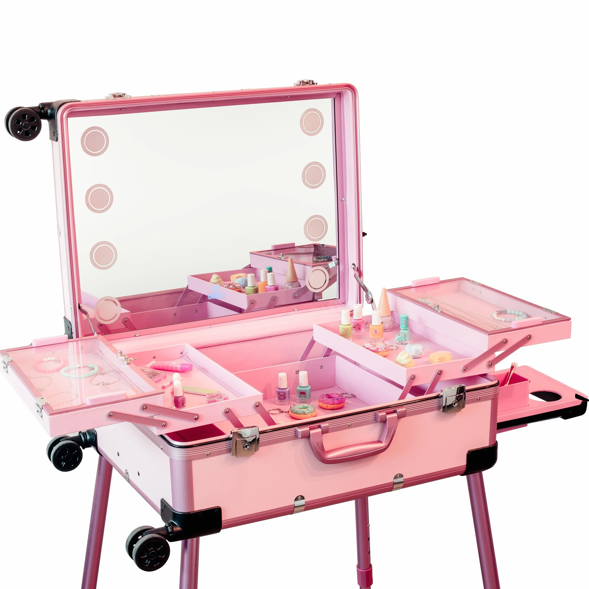 Create It! – 84536 - Makeup Artist Trolley, Rosa, Nowoczesny