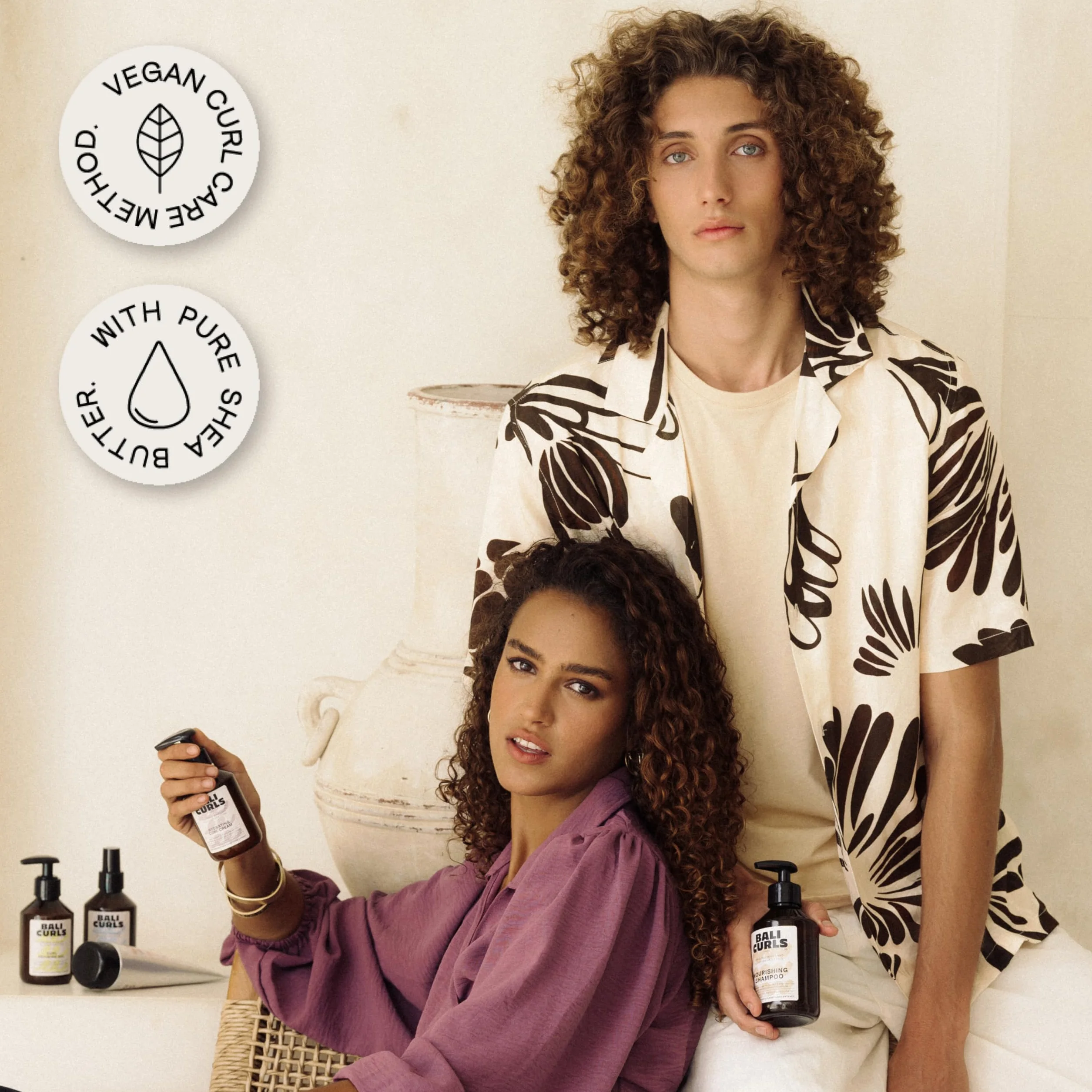 Bali Curls by Hank Ge Spray do włosów z ochroną przed wysokimi temperaturami – Definiujący spray do włosów kręconych – Odżywcza ochrona przed wysokimi temperaturami dla włosów – Dla zdrowych i