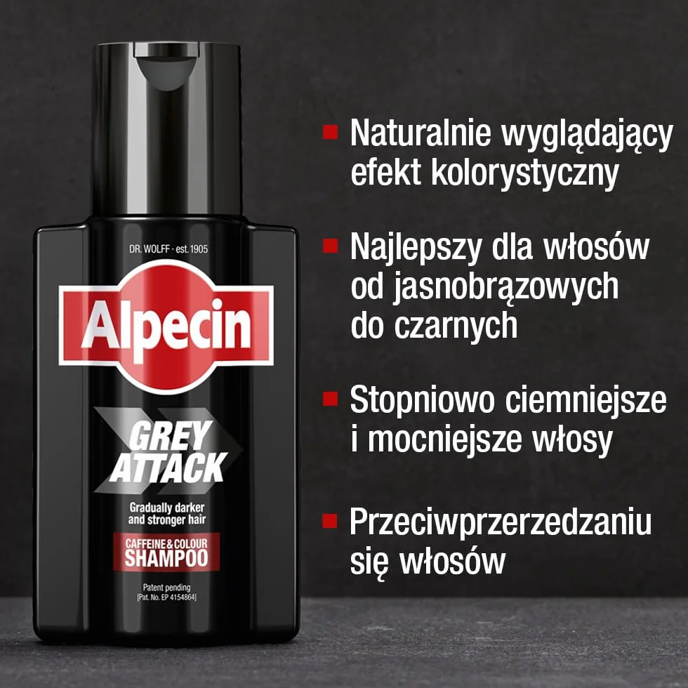 Alpecin Grey Attack Caffeine & Colour Shampoo for Men 2x 200ml