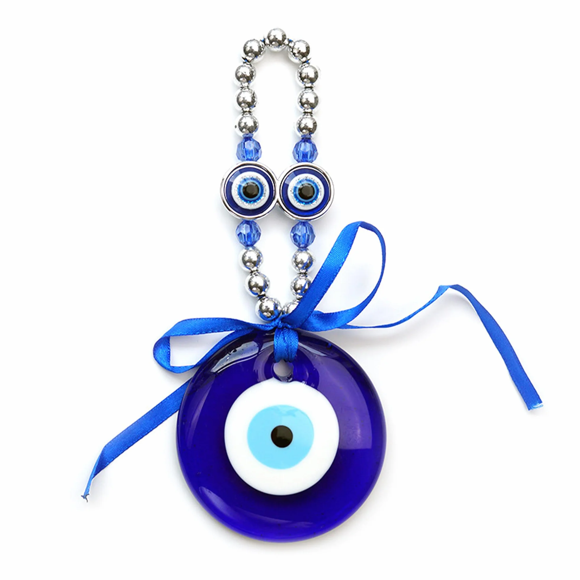 Turecki amulet z niebieskimi oczami Nazar Boncuk tureckie oko Fatimy Oko Wiszący ornament Evil Eye Ornament Amulet Dekoracja Amulet Dekoracja Talizman Breloczek do kluczy