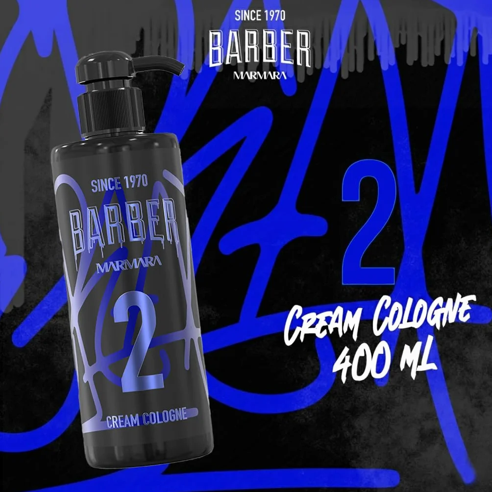 Barber Marmara Kremowa Woda Toaletowa No.2 Balsam Po Goleniu, Łagodzący i Nawilżający, Antyseptyczna Pielęgnacja Skóry, Męski Zapach, 400ml