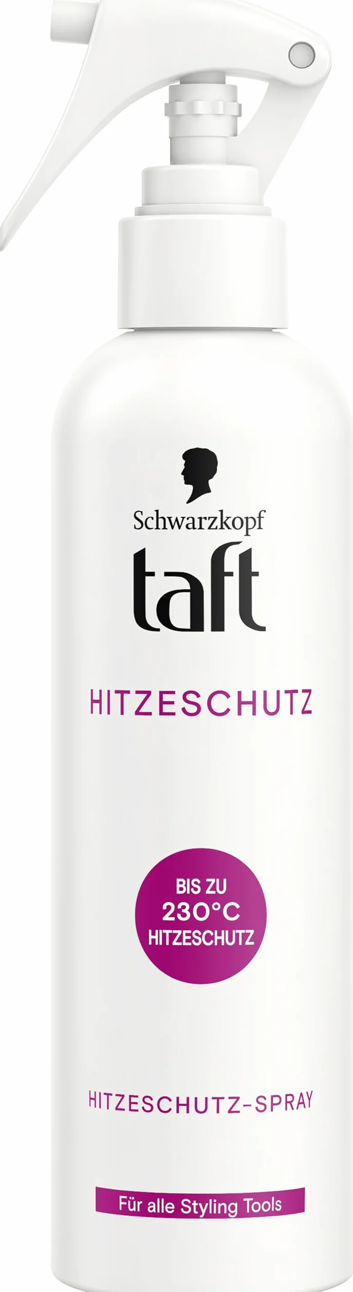 Schwarzkopf Taft spray chroniący przed wysoką temperaturą (250 ml), nadaje się do wszystkich narzędzi do stylizacji włosów, do wszystkich rodzajów włosów z efektem zapobiegającym mechaceniu się i