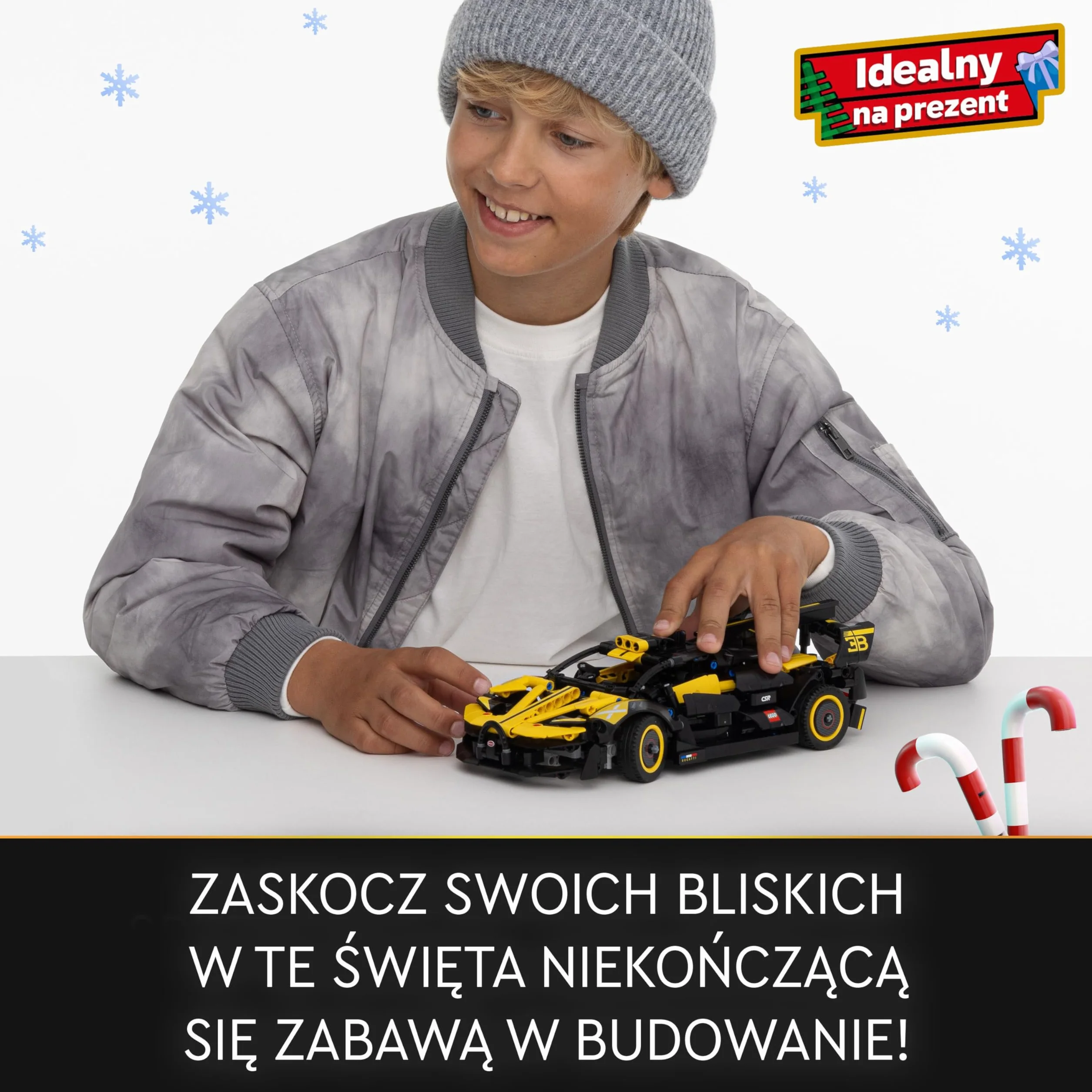 LEGO Technic Bolid Bugatti Wyścigówka z Klocków, Kreatywne Zabawki Inżynieryjne, Kultowy Samochód Sportowy do Budowania z Klocków dla Kolekcjonerów, Pomysł na Prezent dla Dziecka, 42151