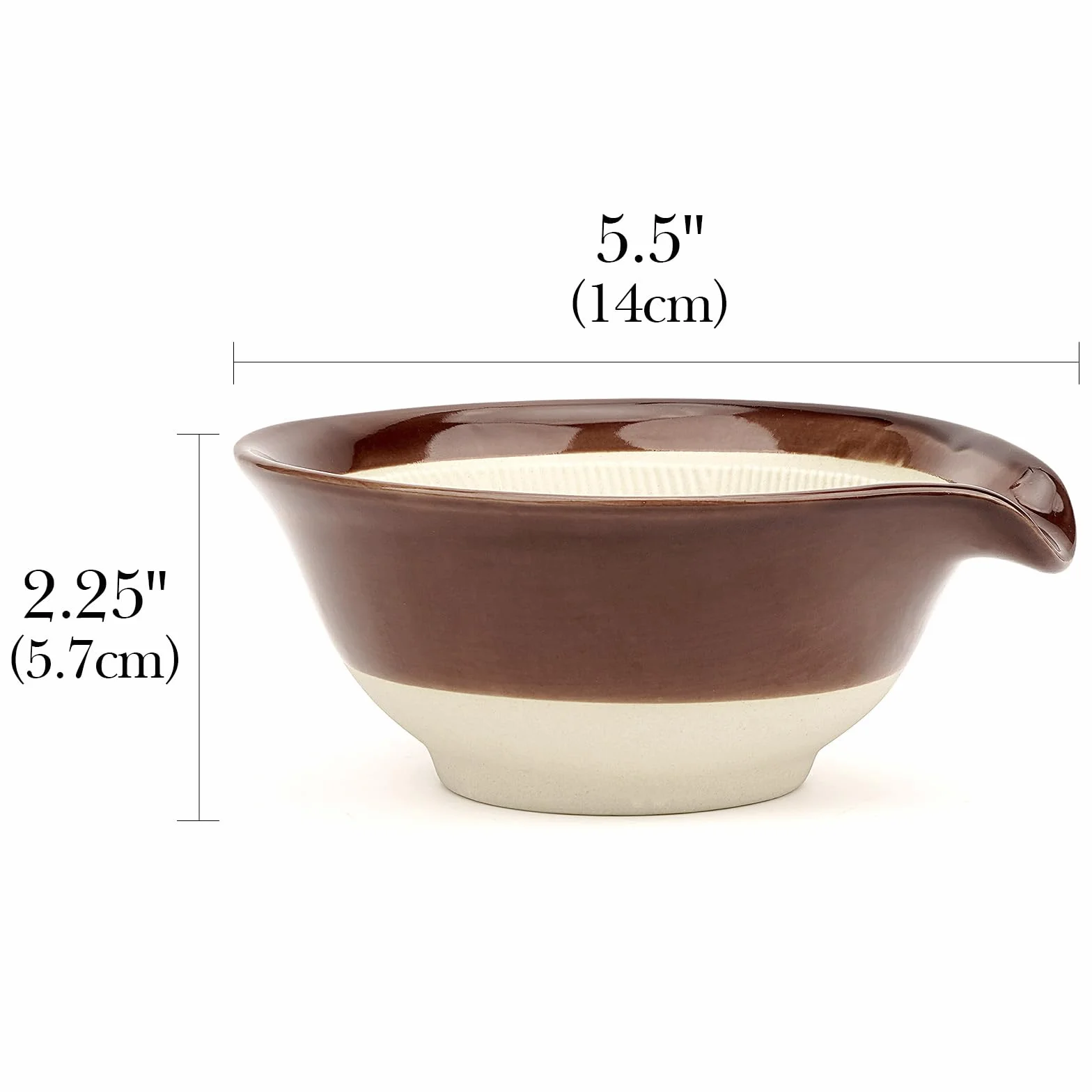 Ceramiczna Miska do Golenia, Kubek do Piany dla Mężczyzn, Broda Fryzjerska z Szerokimi Ustami, Krem do Golenia na Mokro (Brązowy)