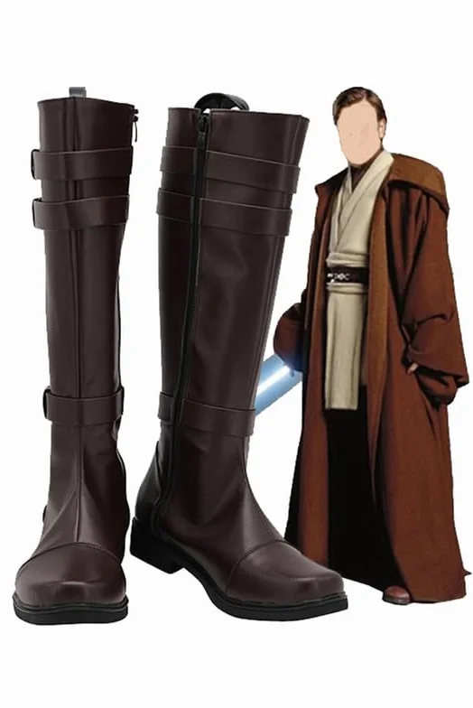 Anakin Skywalk Kylo Ren Wan Anime Cosplay długie kozaki cosplay, buty Kenobi Manda Wars buty męskie