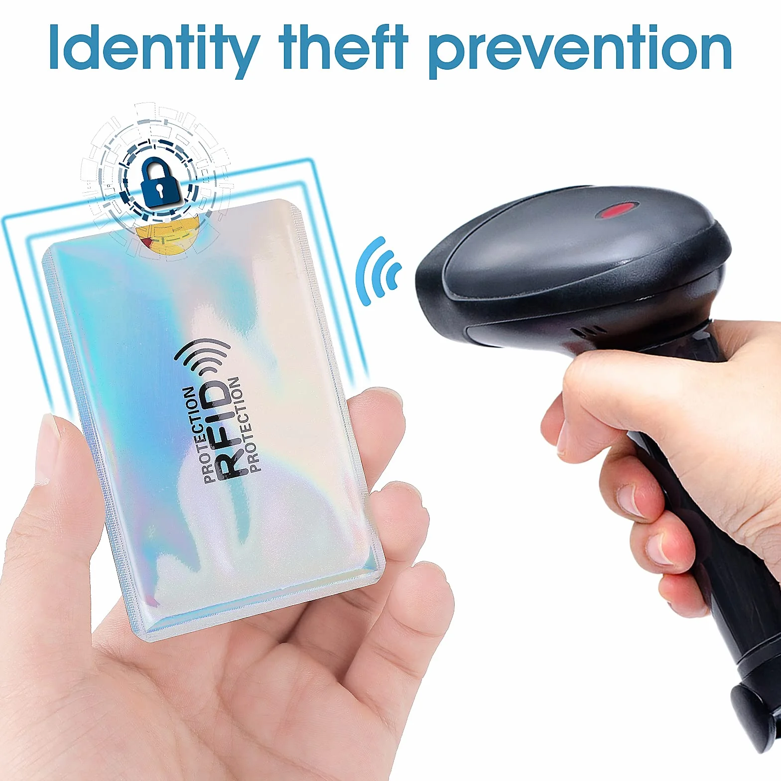 Prasacco Etui blokujące RFID, etui na karty kredytowe, etui na karty RFID, ochraniacze na dowód osobisty, etui na karty kredytowe, dla kobiet i mężczyzn, 9 szt