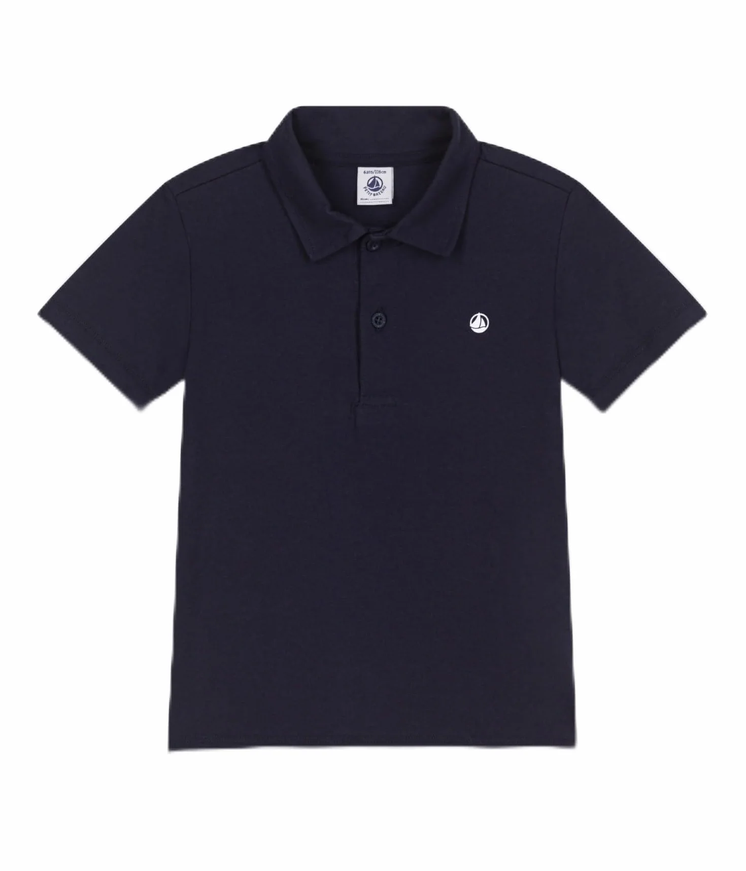 Petit Bateau Koszulka polo z krótkim rękawem dla chłopców, Niebieski, 6 lat