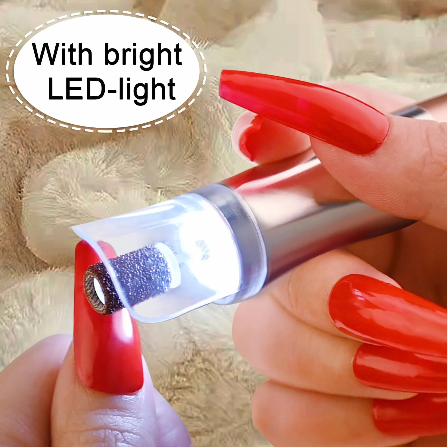 Bezprzewodowa frezarka do paznokci ze światłem 25000 obr./min, 13 w 1, zestaw do manicure, pedicure, elektryczna z osłoną przeciwpyłową, możliwość ponownego ładowania, elektryczna frezarka do