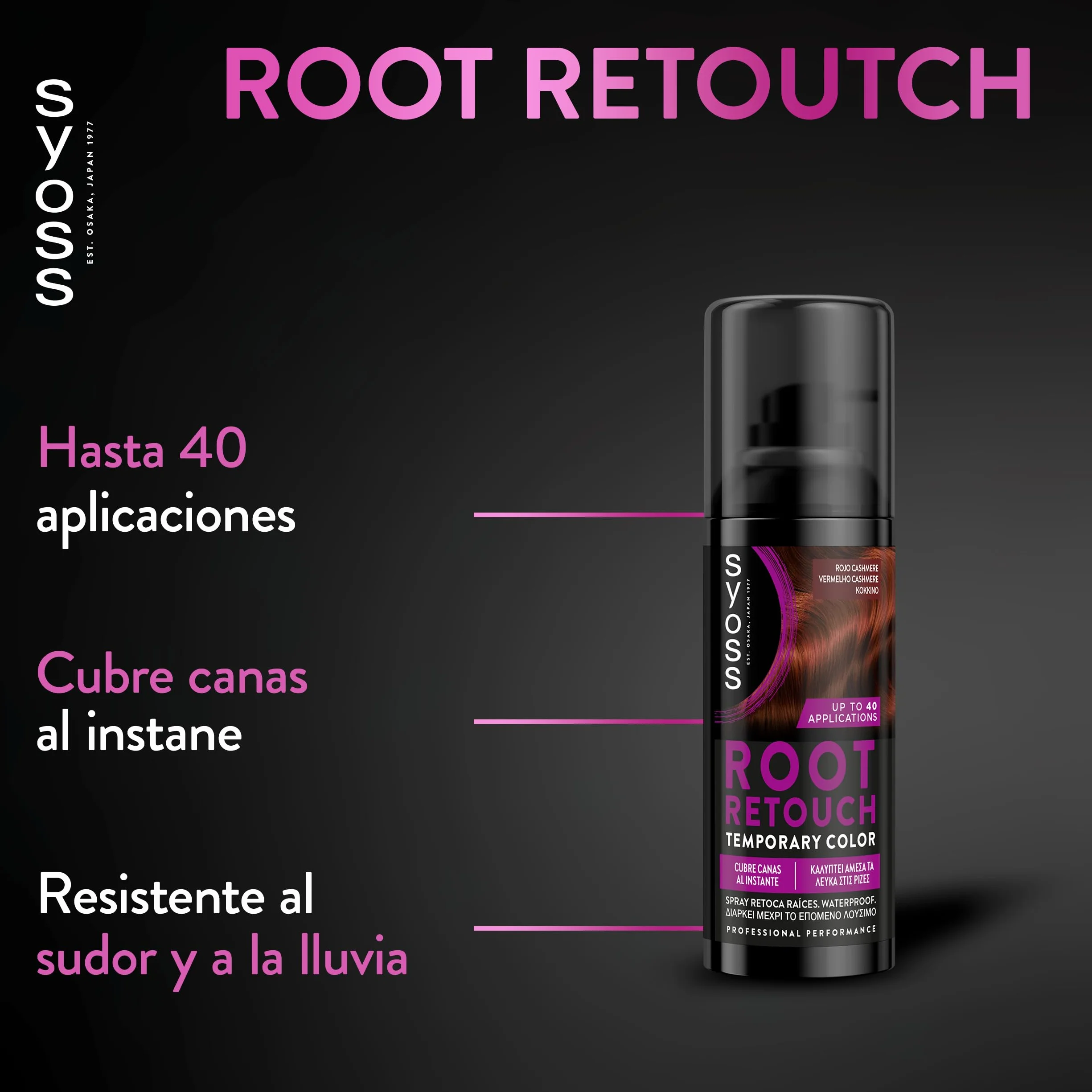 SYOSS Root Retouch tymczasowy czerwony kolor kaszmirowy 120 ml farba do korzeni
