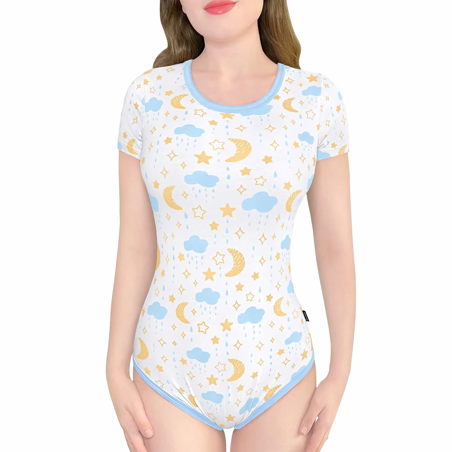 LittleForBig Bawełniany śpioszki Onesie Piżama Bodysuit - Vintage Dobranoc Bodysuit