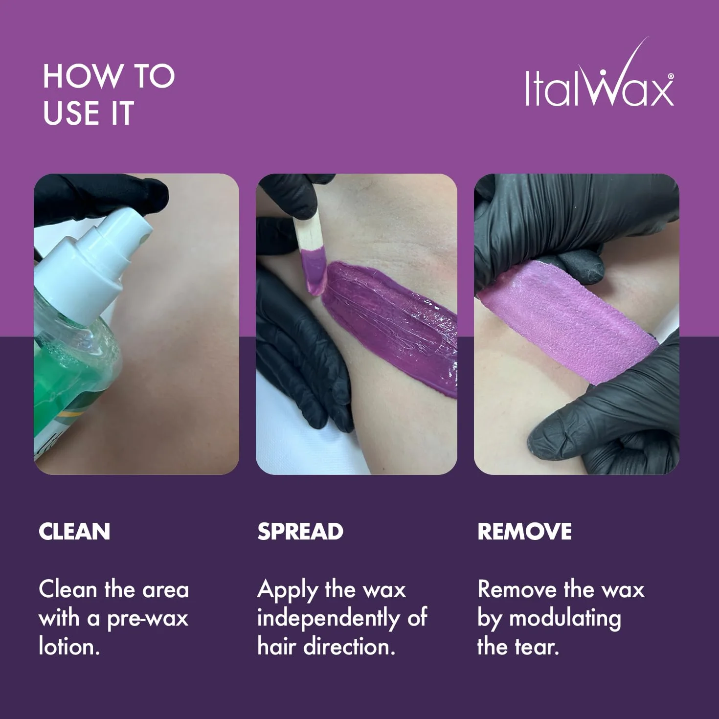 Wosk twardy w granulkach do depilacji ItalWax Film Wax Plum (śliwka), 1kg