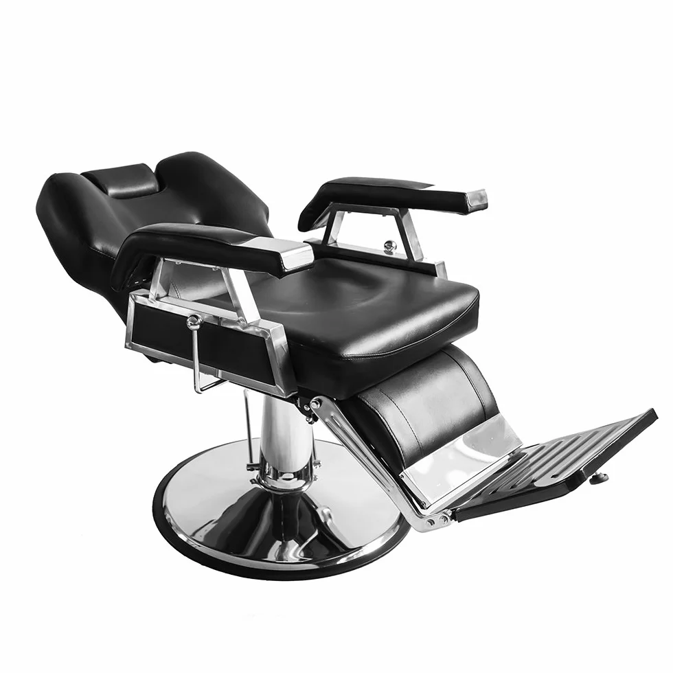 Fotelik fryzjerski hydrauliczny 360° 110x70x100-113 cm czarny