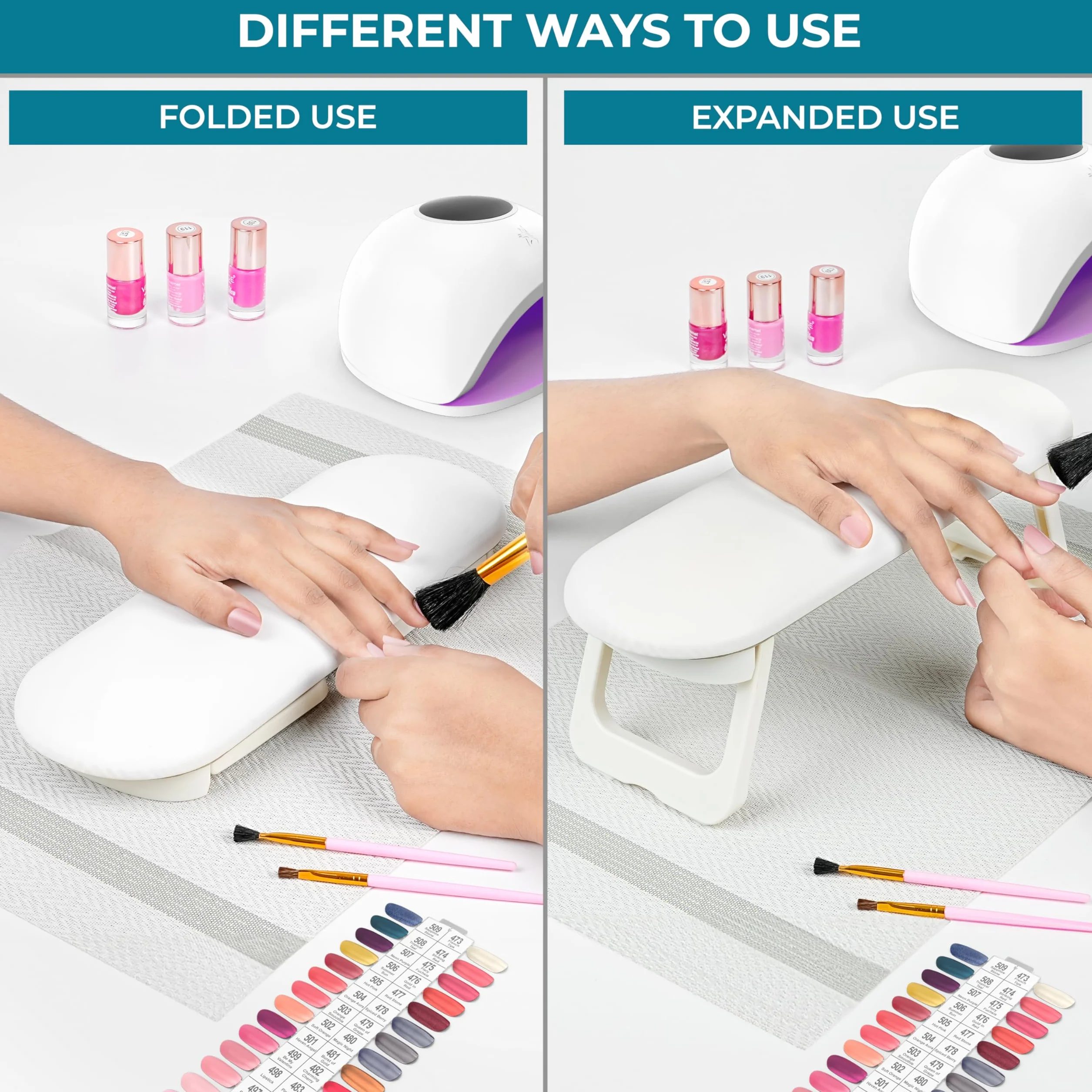 Winter Shore Skórzana Podpórka do Manicure – Akcesoria dla Stylistów Paznokci – Miękka Podkładka pod Rękę – Wygodna Podpora do Manicure dla Salonu Piękności – Poduszka dla Techników Paznokci