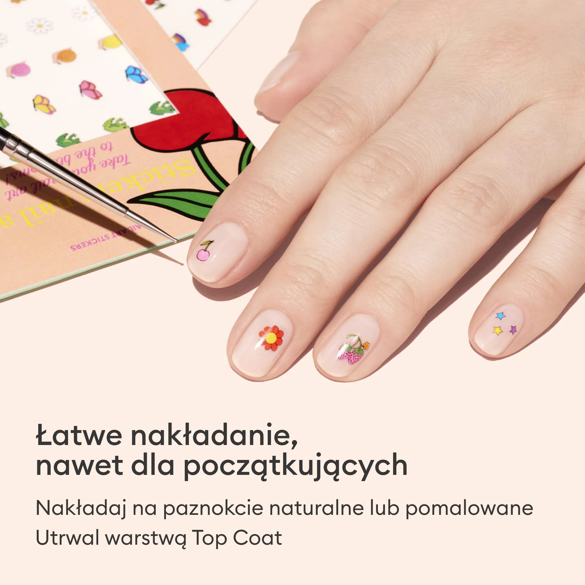 Manucurist Letnie Naklejki Nail Art – 3 Arkusze Samoprzylepnych Naklejek na Paznokcie – Profesjonalnej Jakości Dekoracje do Manicure – Łatwe i Szybkie w Aplikacji – Kolorowe Wzory