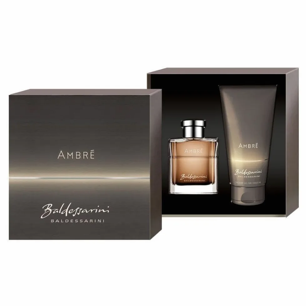 BALDESSARINI AMBRE EAU DE TOILETTE 50 ml + żel DUCHA 200 ml zestaw REGALO
