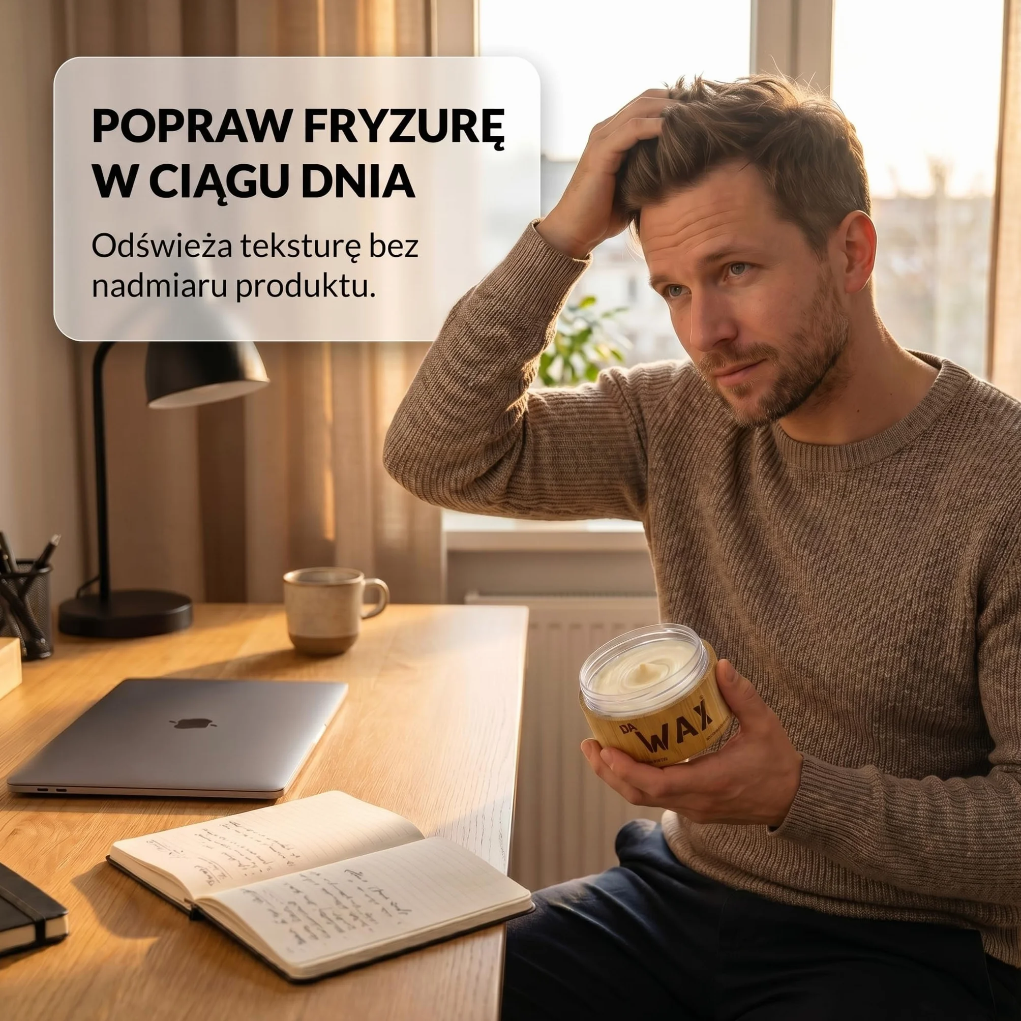 Da'Dude Da Wax 100 ml – Matowy Wosk do Włosów dla Mężczyzn – Mocny Utrwalacz do Stylizacji – Bezalkoholowy
