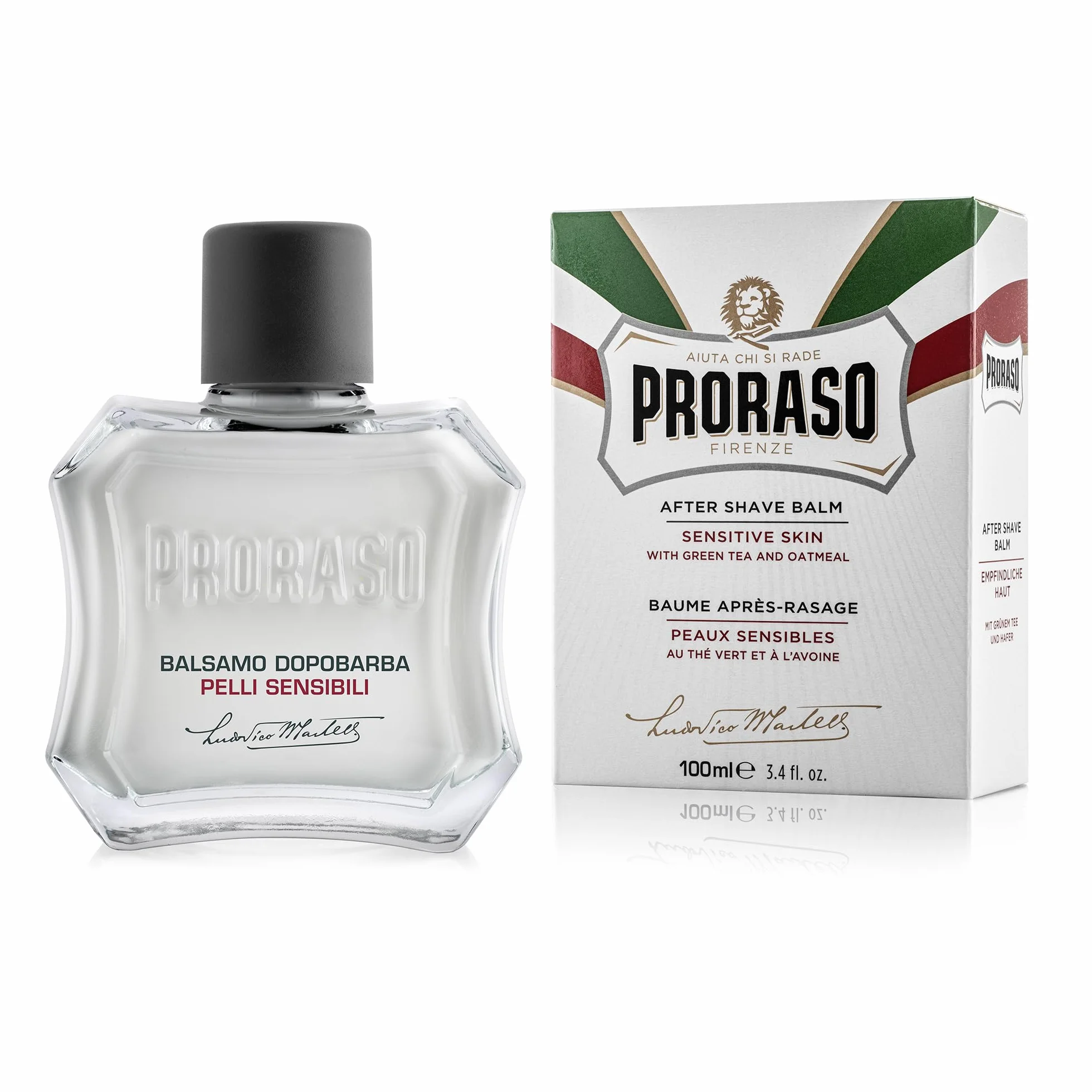 Proraso Płyn po Goleniu Balsam dla Skóry Wrażliwej 100 ml, Biały