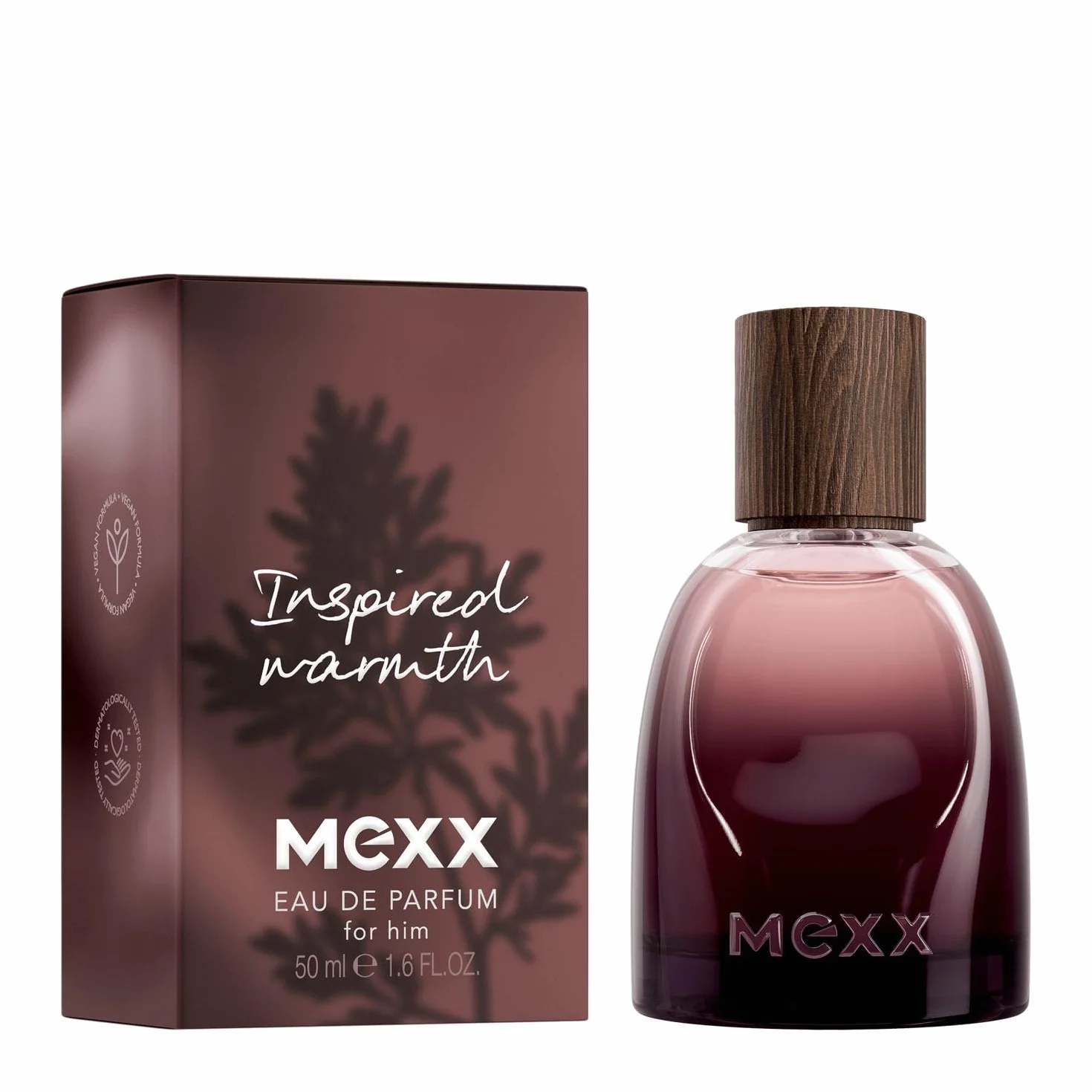 Mexx Inspired Warmth Woda Perfumowana dla Mężczyzn o Drzewno-Ambrowym Zapachu, 50 ml
