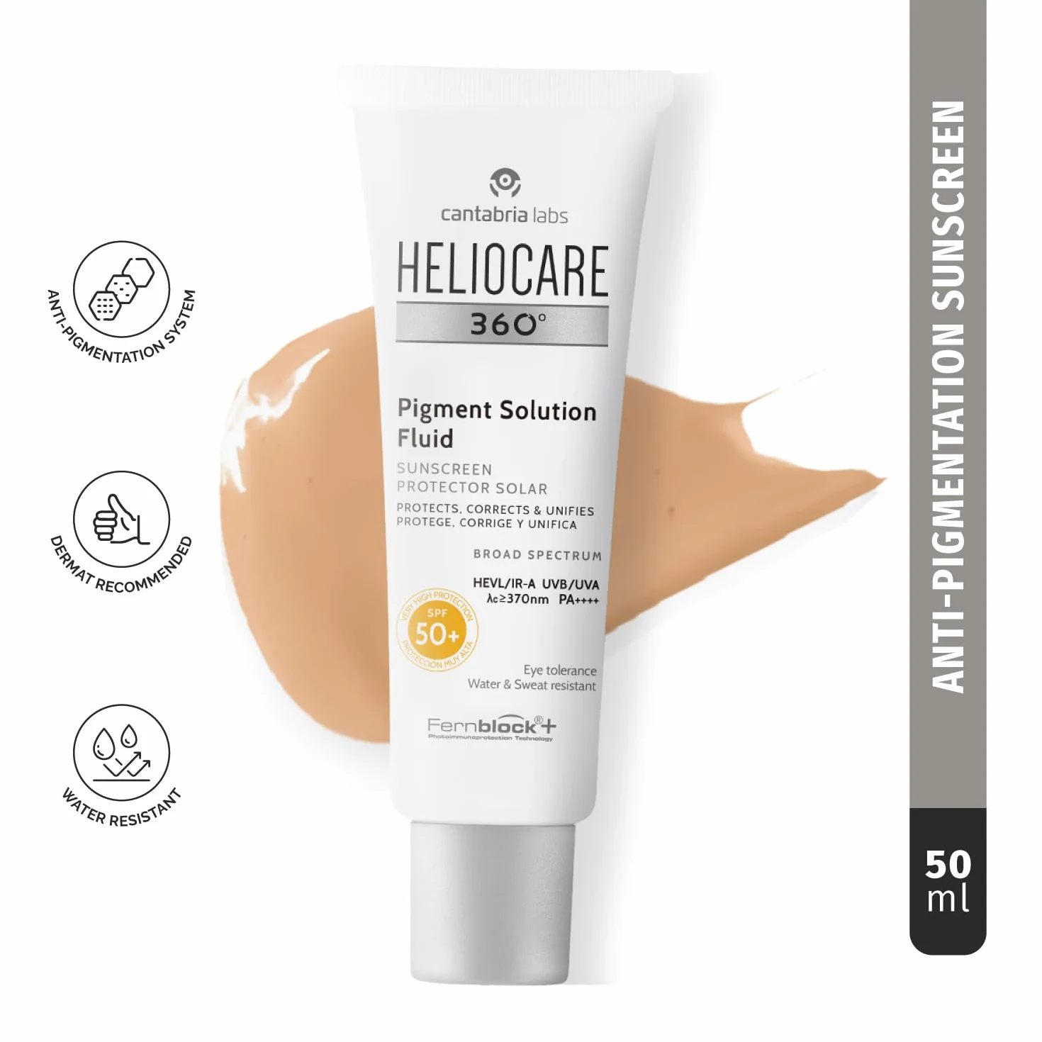 Heliocare 360 pigment Solution Fluid SPF50 50 ml, 50 ml (1 opakowanie)