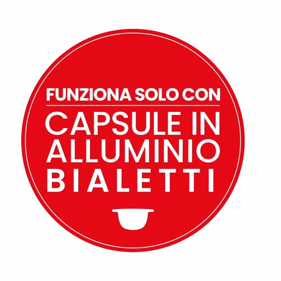 Bialetti Mignon ekspres do kawy Espresso w zestawie 32 kapsułki, działa wyłącznie z kapsułkami Bialetti, czerwony