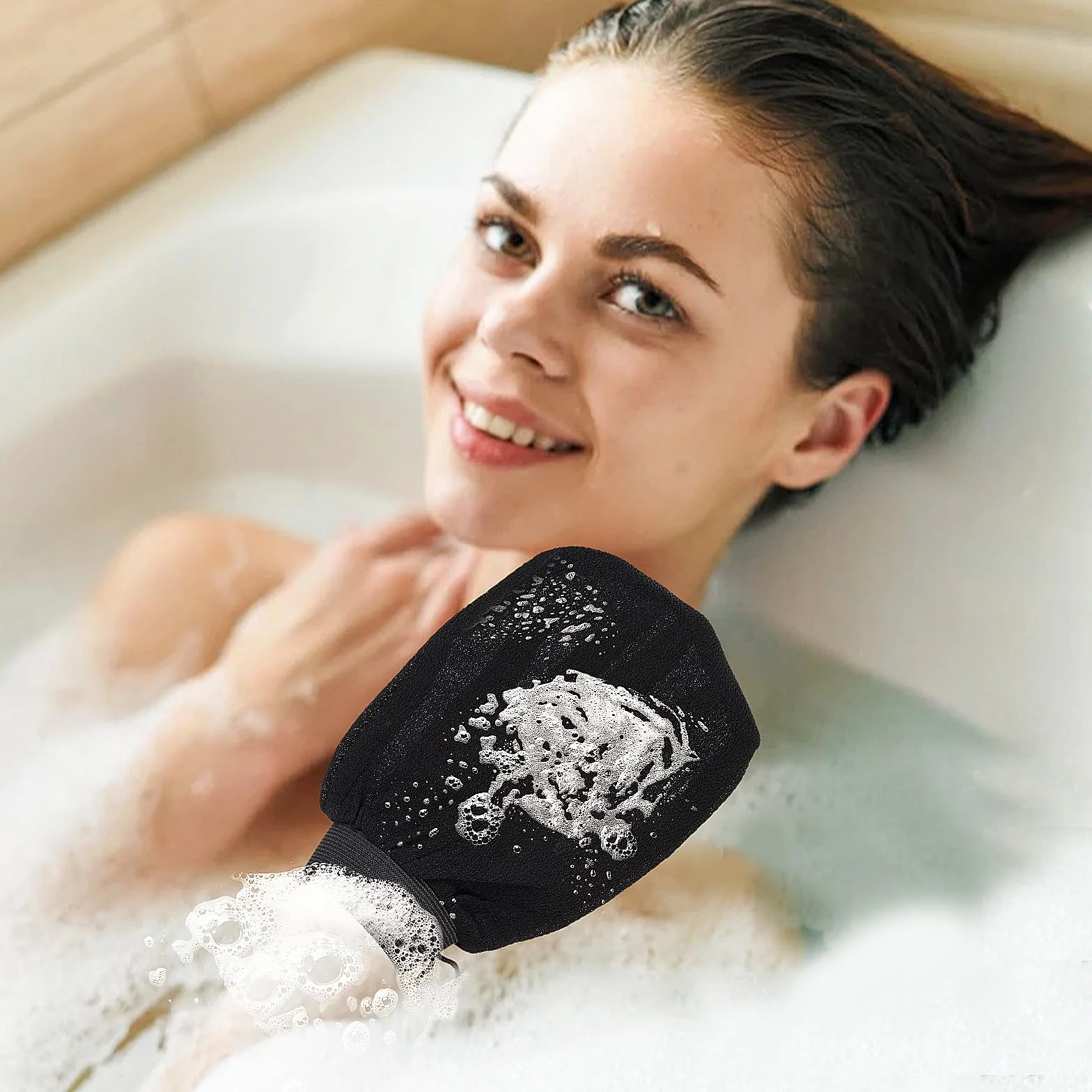 Rękawice złuszczające 2PCS, głęboko złuszczający peeling do ciała pod prysznic, złuszczająca rękawica do peelingu ciała, zmywacz martwej skóry i rękawica złuszczająca dla kobiet i mężczyzn