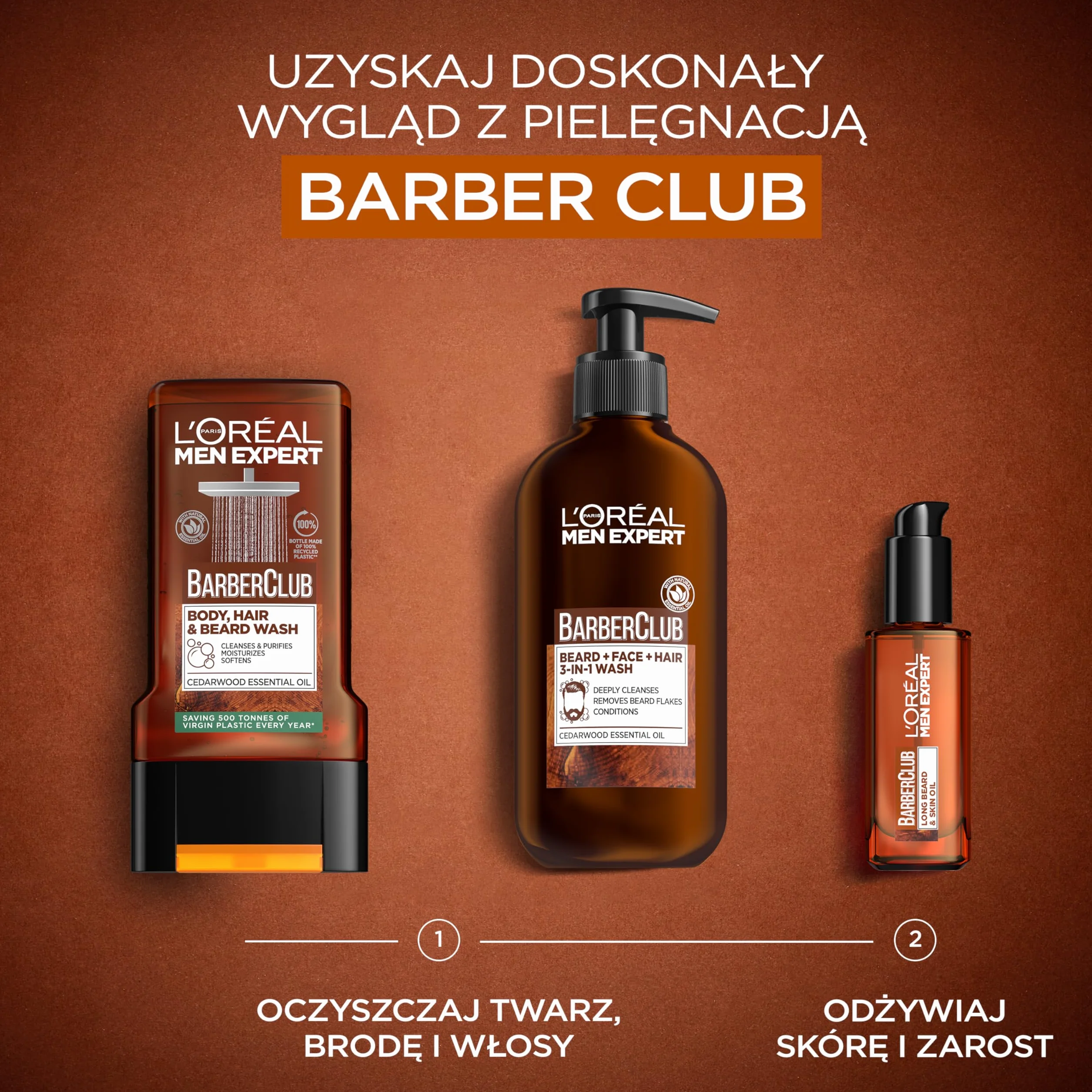 L'Oréal Paris Men Expert Barber Club Żel myjący Broda + Twarz + Włosy, 200 ml