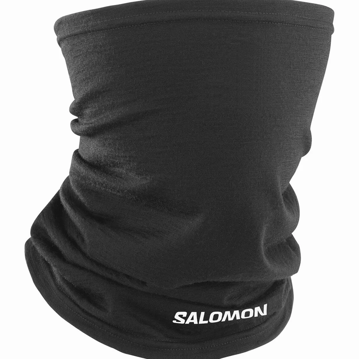 Salomon MERINO NECK GAITER, ciepła osłona na szyję do biegania, biegania w terenie, wędrówek, sportów na świeżym powietrzu, dla mężczyzn, unisex, głęboka czerń i biel