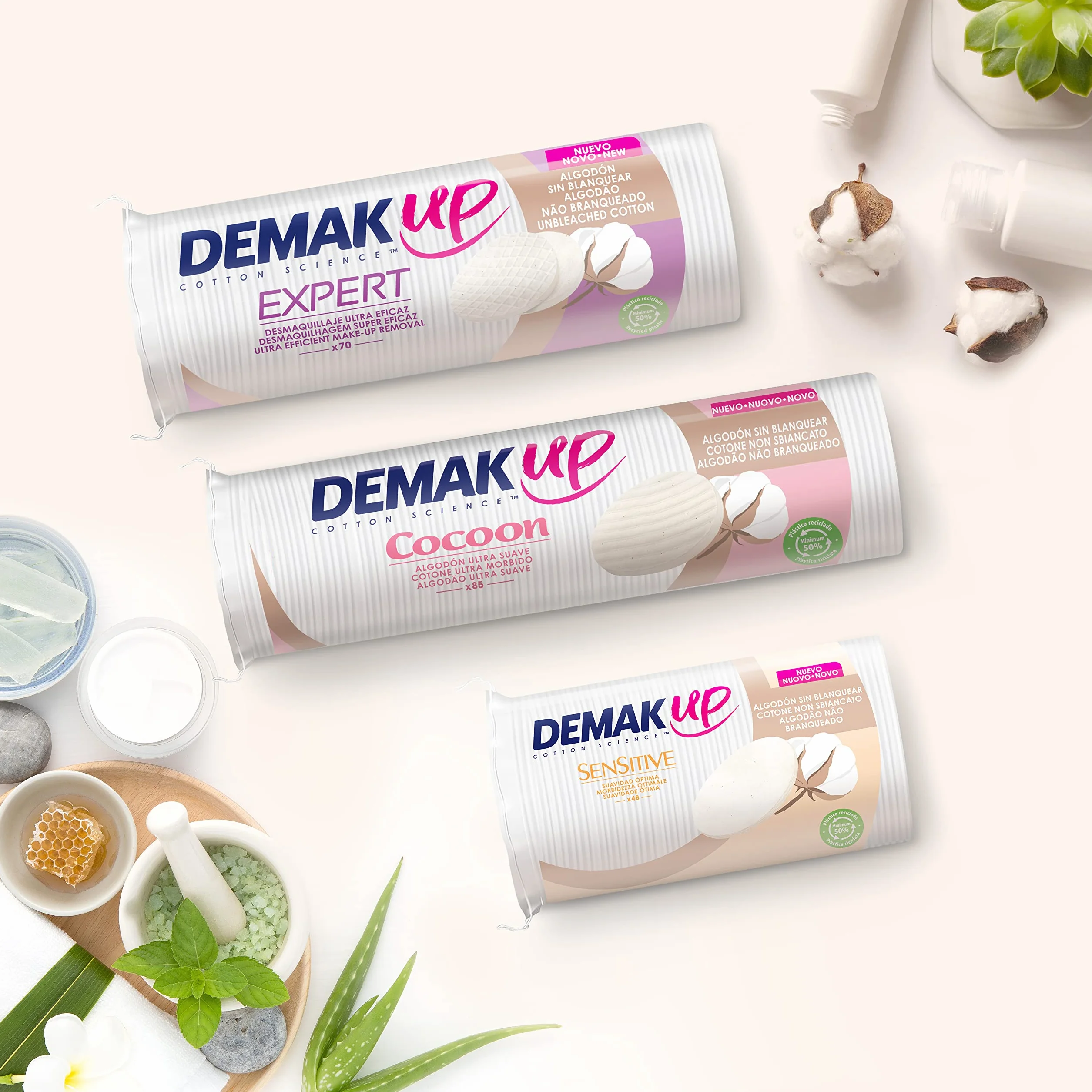 Demak 'Up Cocoon zestaw 85 wacików do demakijażu, krążki bawełniane