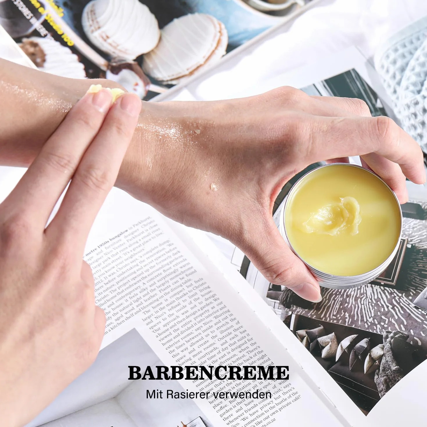 Rinse&Robust 8-częściowy zestaw do pielęgnacji brody z torbą podróżną, zapachem eukaliptusa, szczotką, grzebieniem, nożyczkami do brody, szamponem do brody